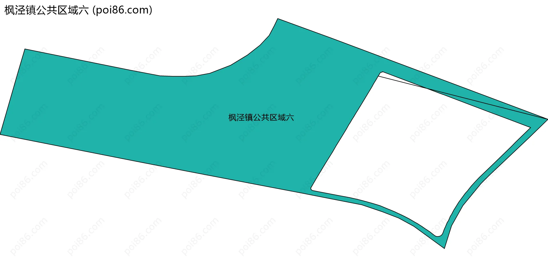 枫泾镇公共区域六边界地图
