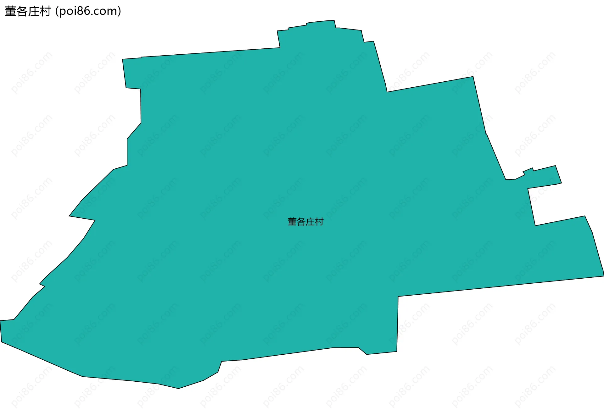 董各庄村边界地图