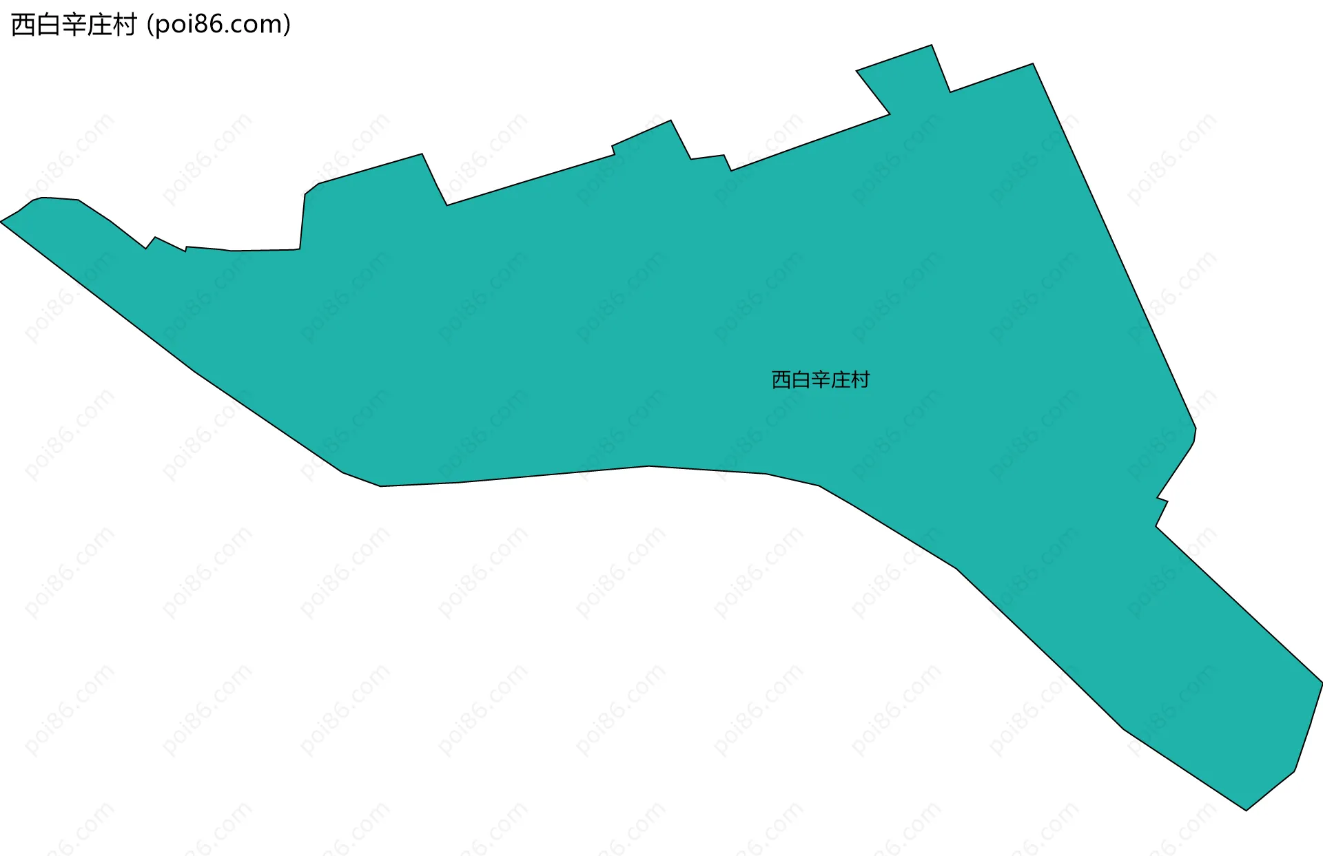 西白辛庄村边界地图