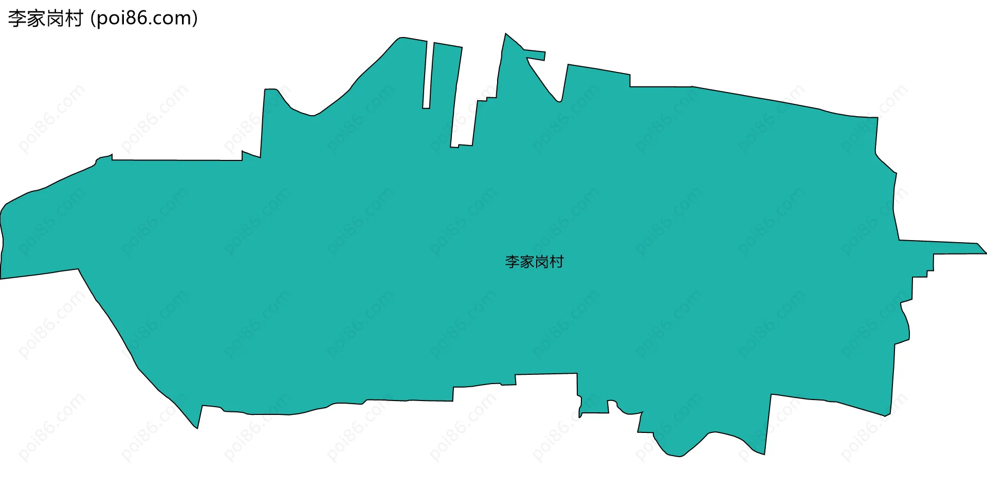 李家岗村边界地图