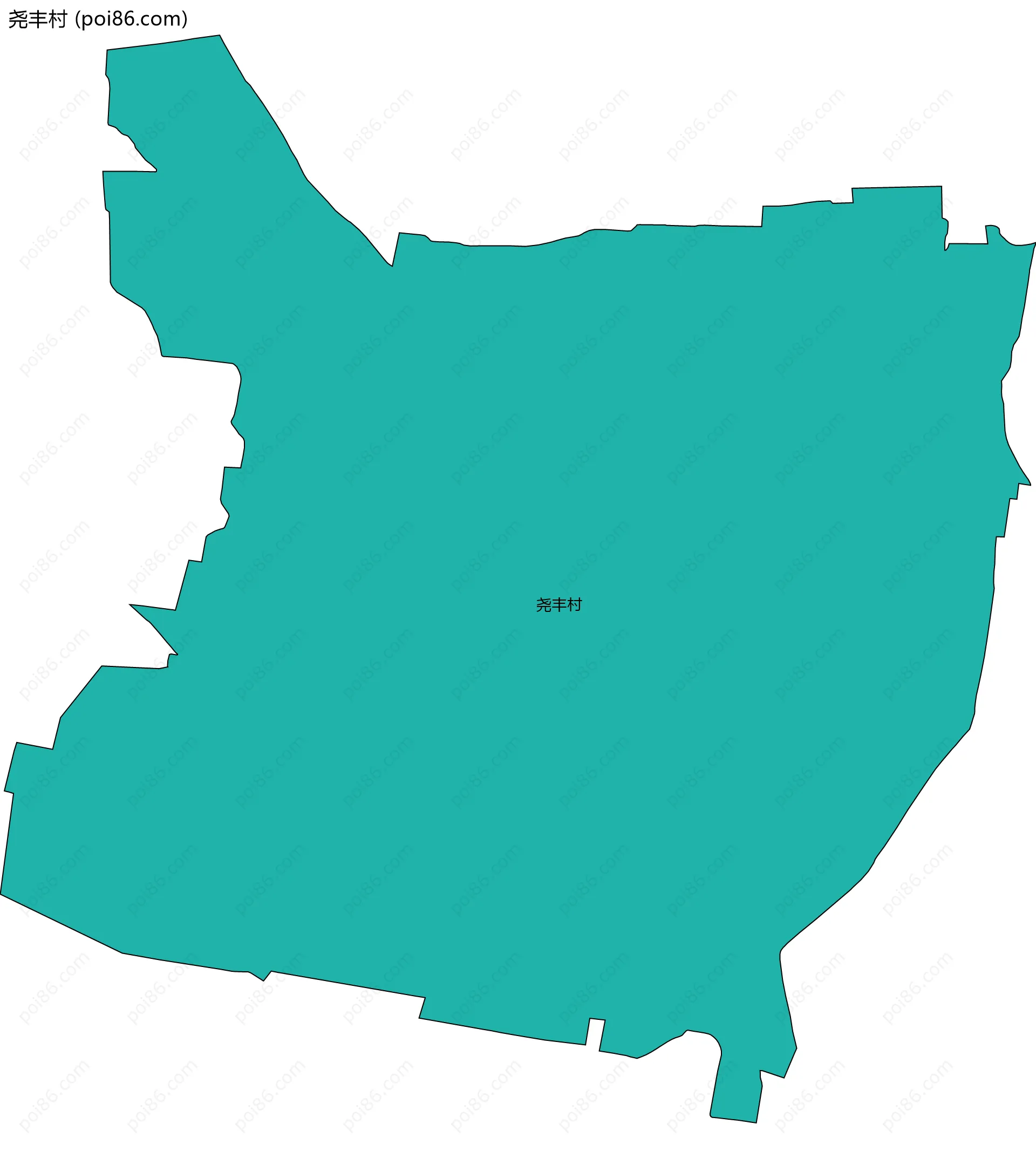 尧丰村边界地图