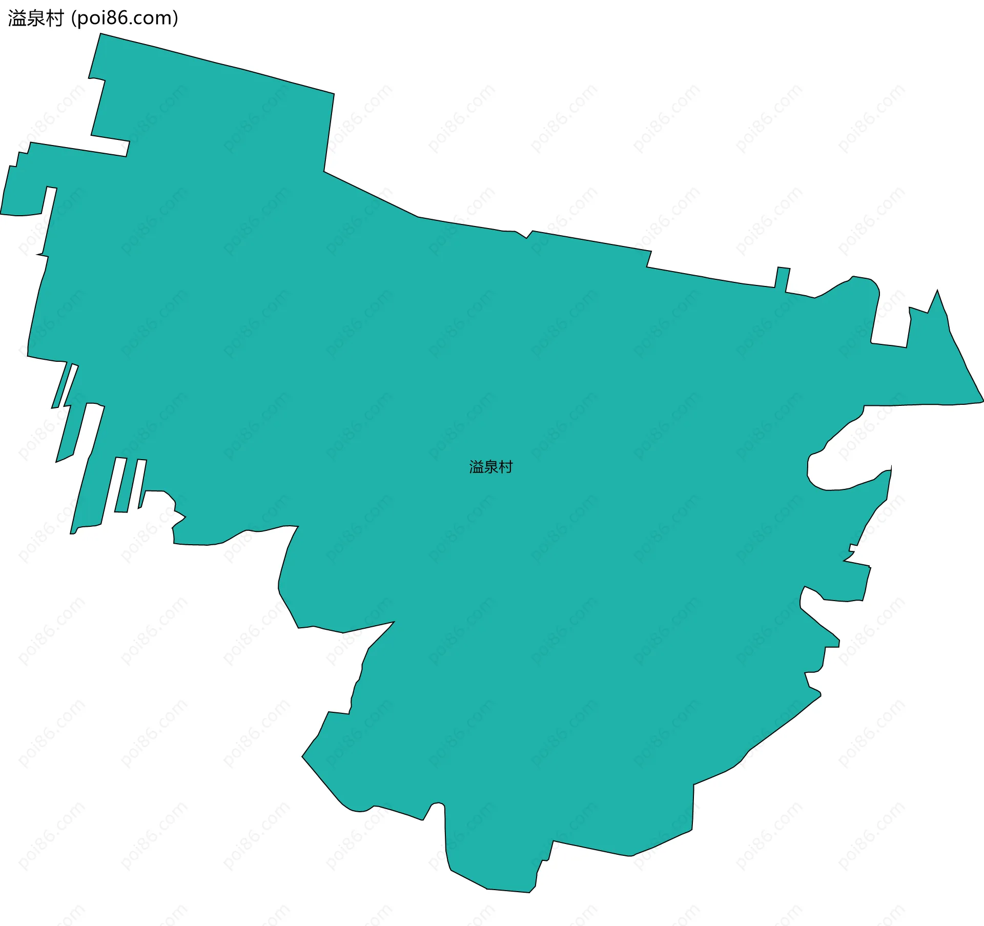 溢泉村边界地图