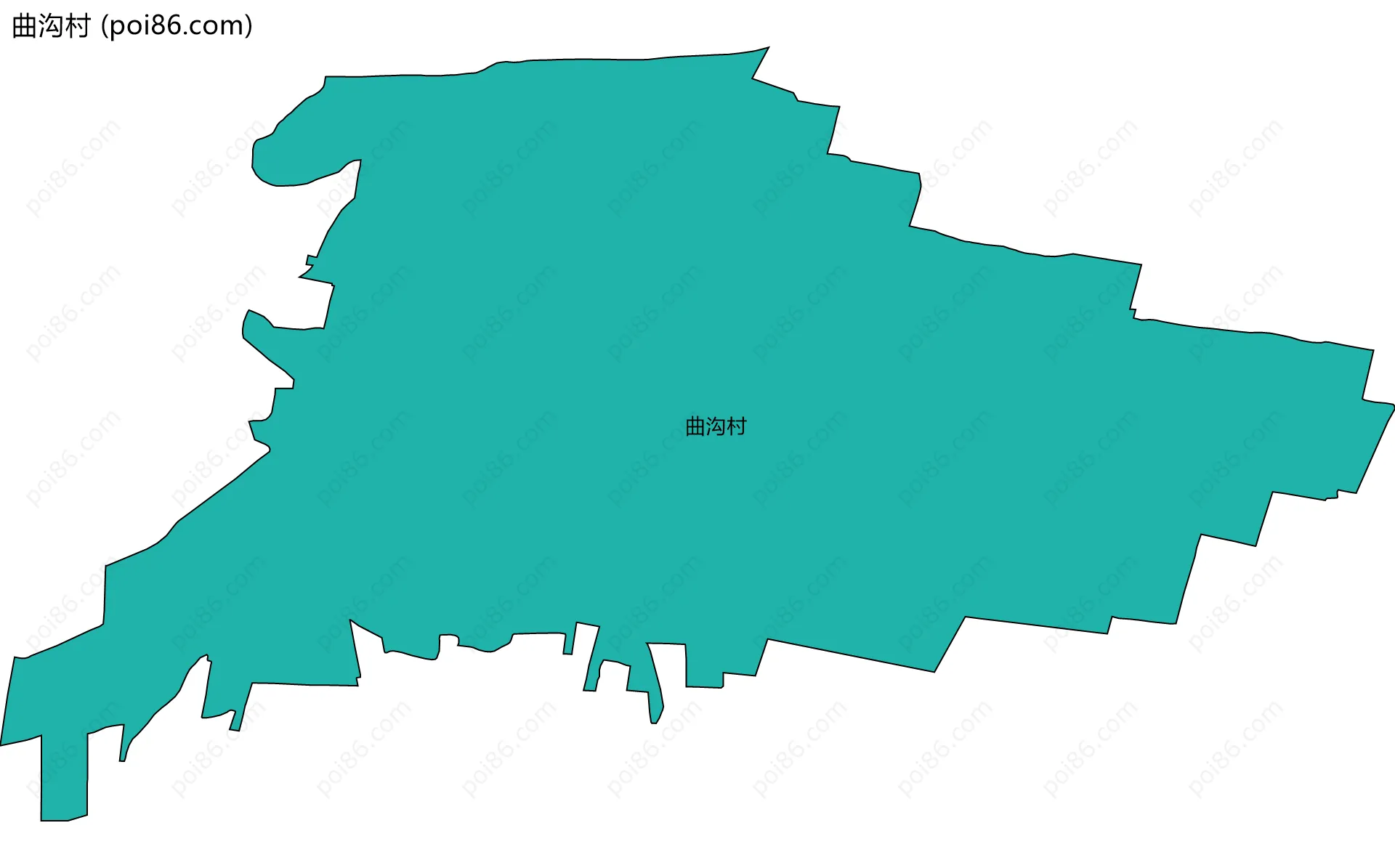 曲沟村边界地图