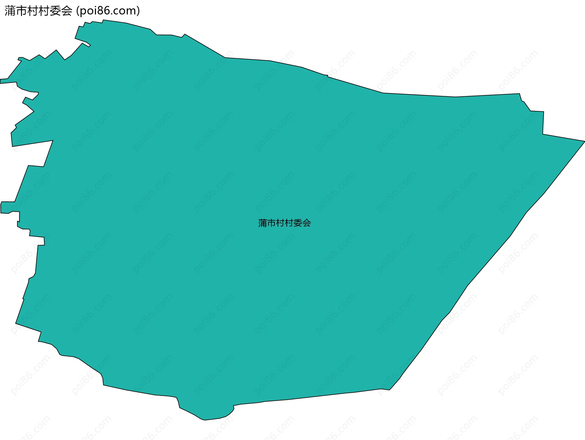 蒲市村村委会边界地图