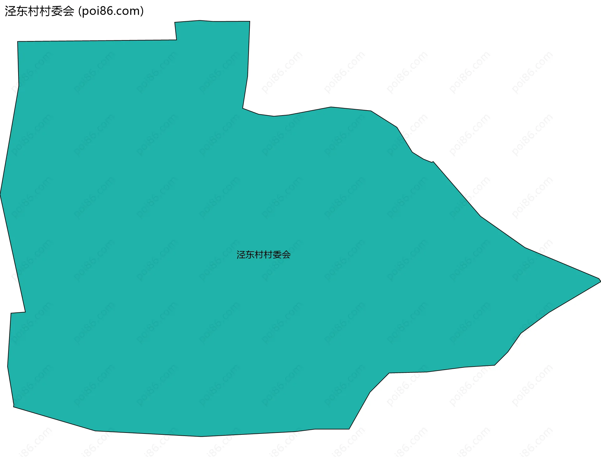 泾东村村委会边界地图