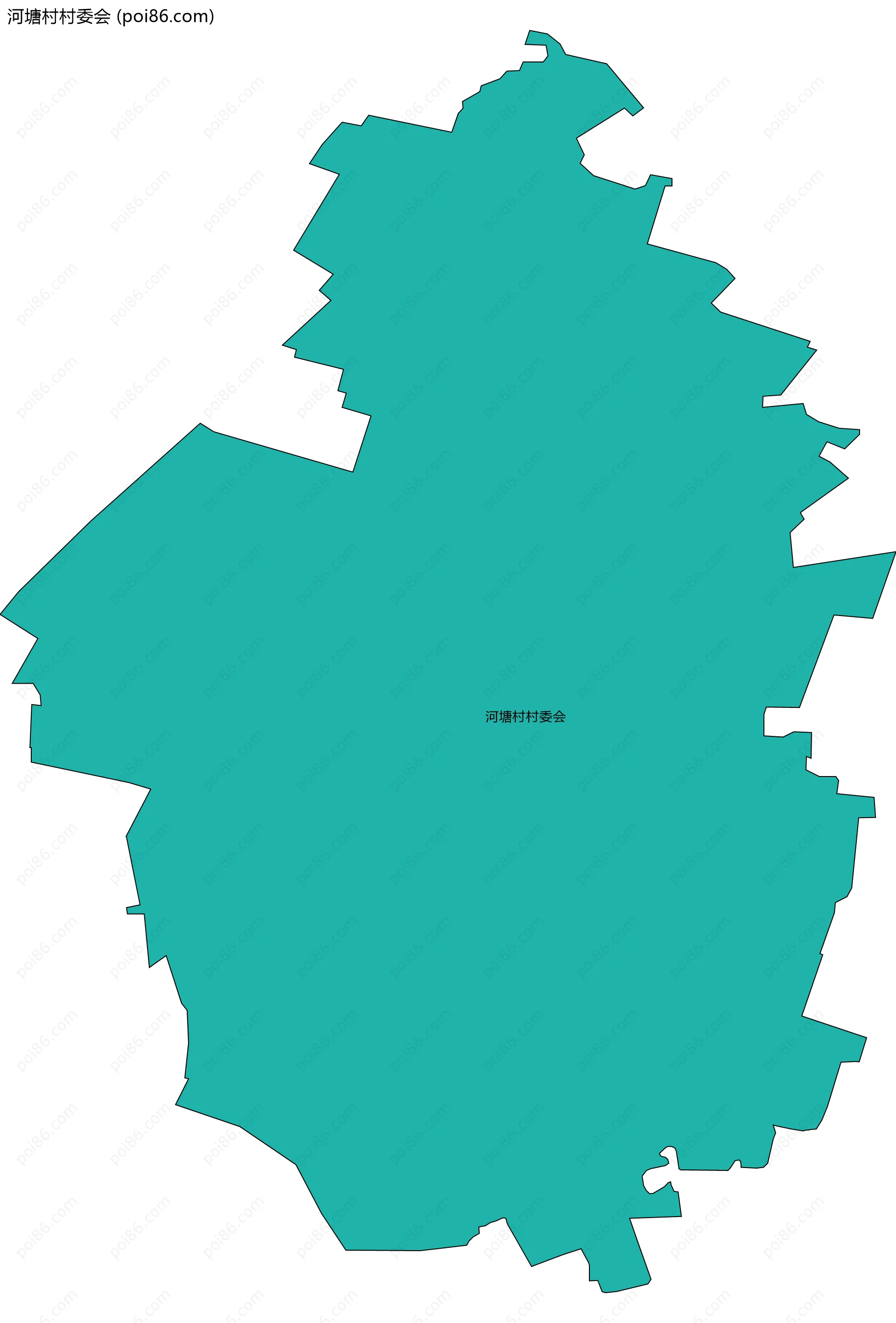 河塘村村委会边界地图