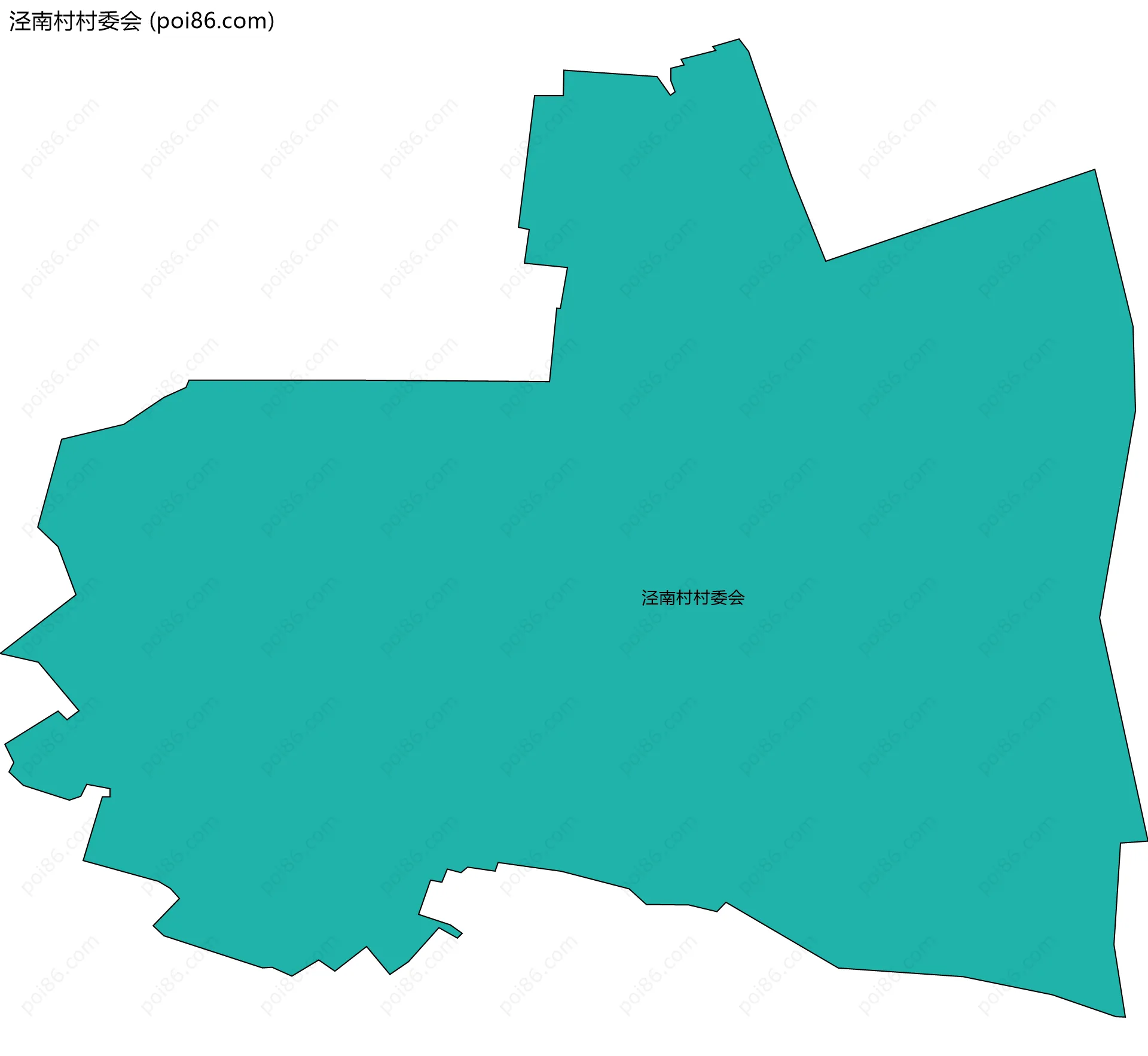 泾南村村委会边界地图