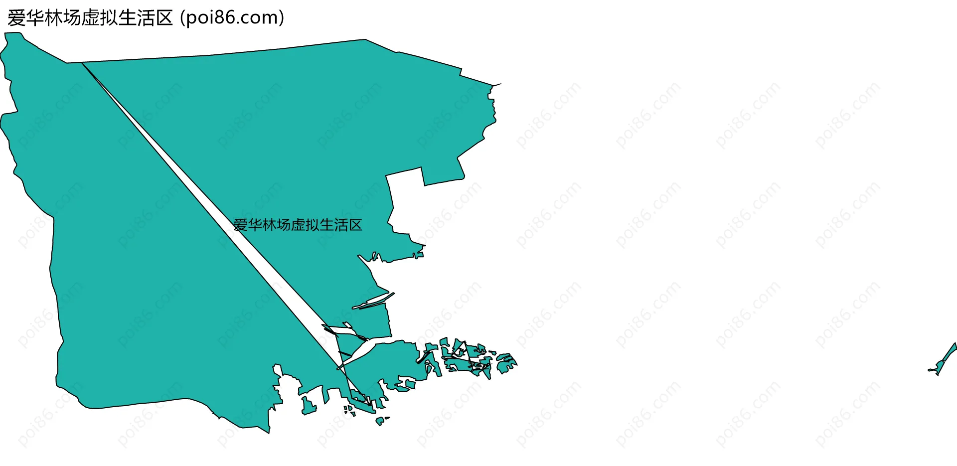 爱华林场虚拟生活区边界地图
