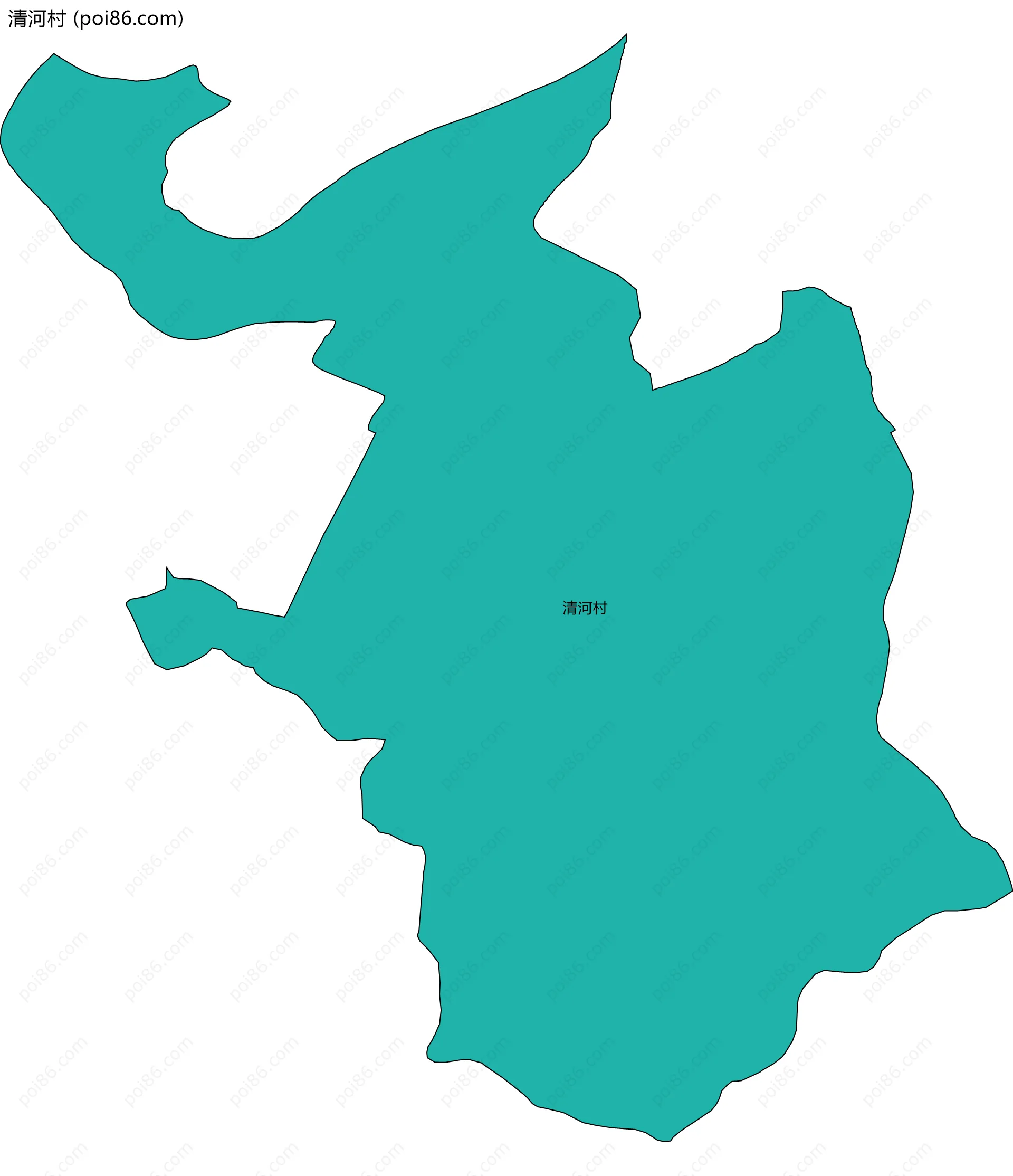 清河村边界地图