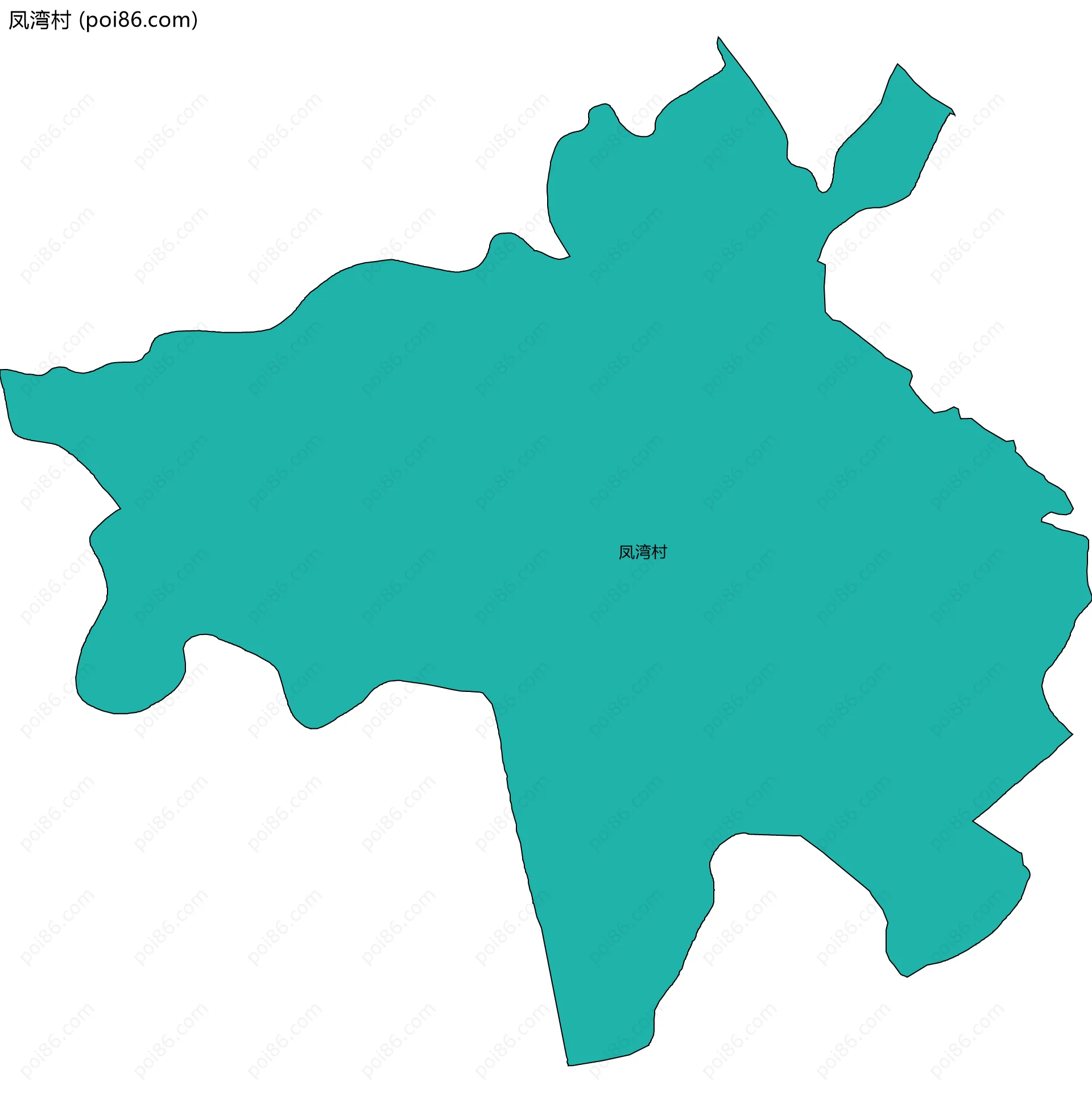 凤湾村边界地图