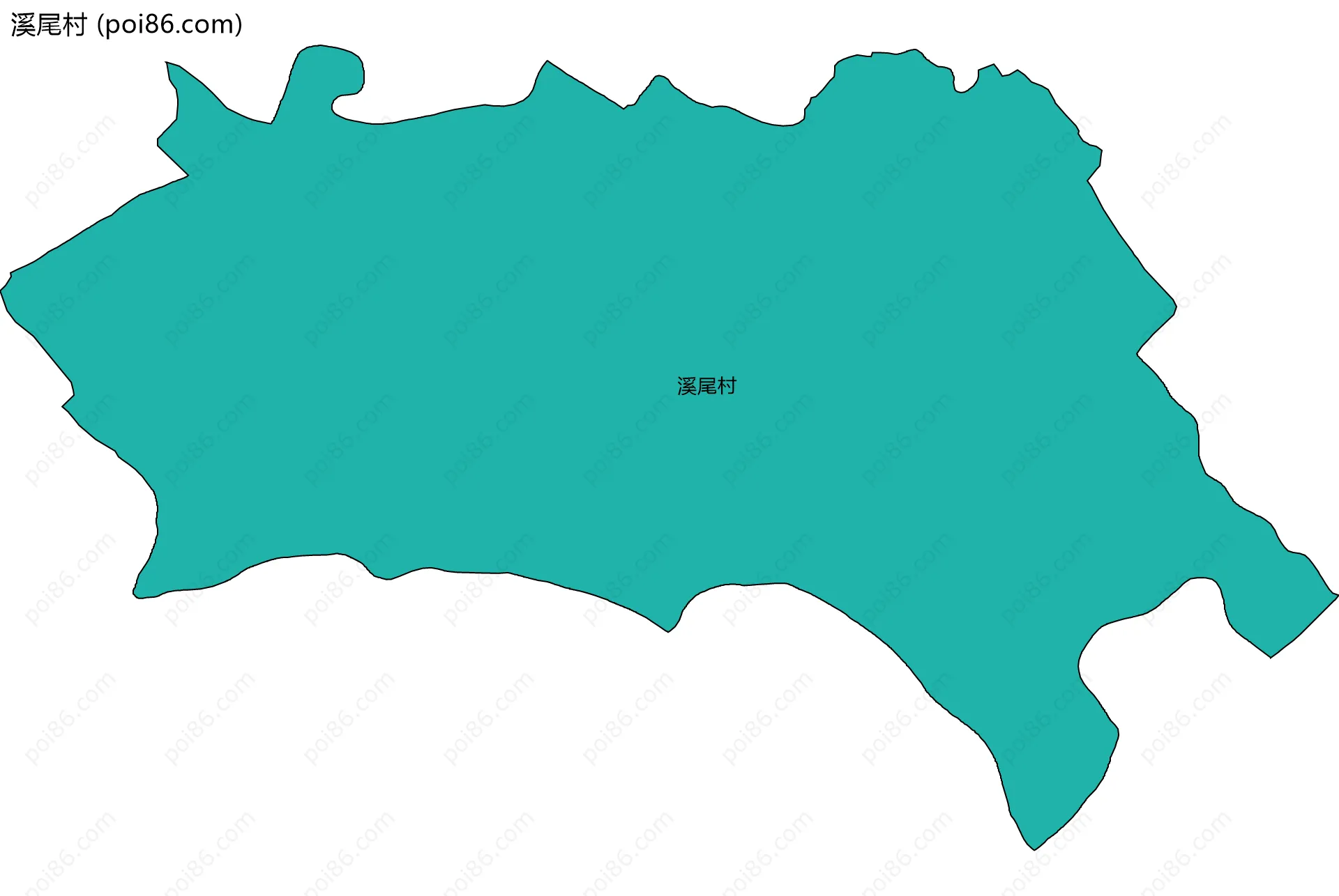 溪尾村边界地图