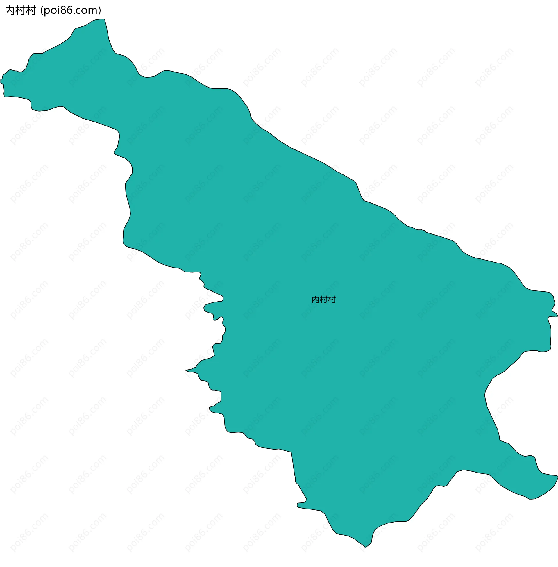 内村村边界地图