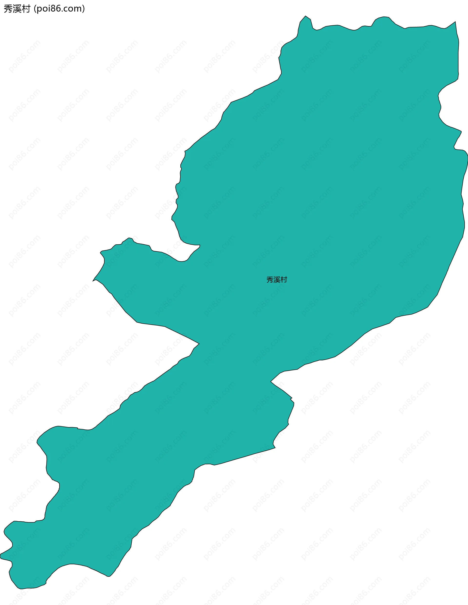 秀溪村边界地图