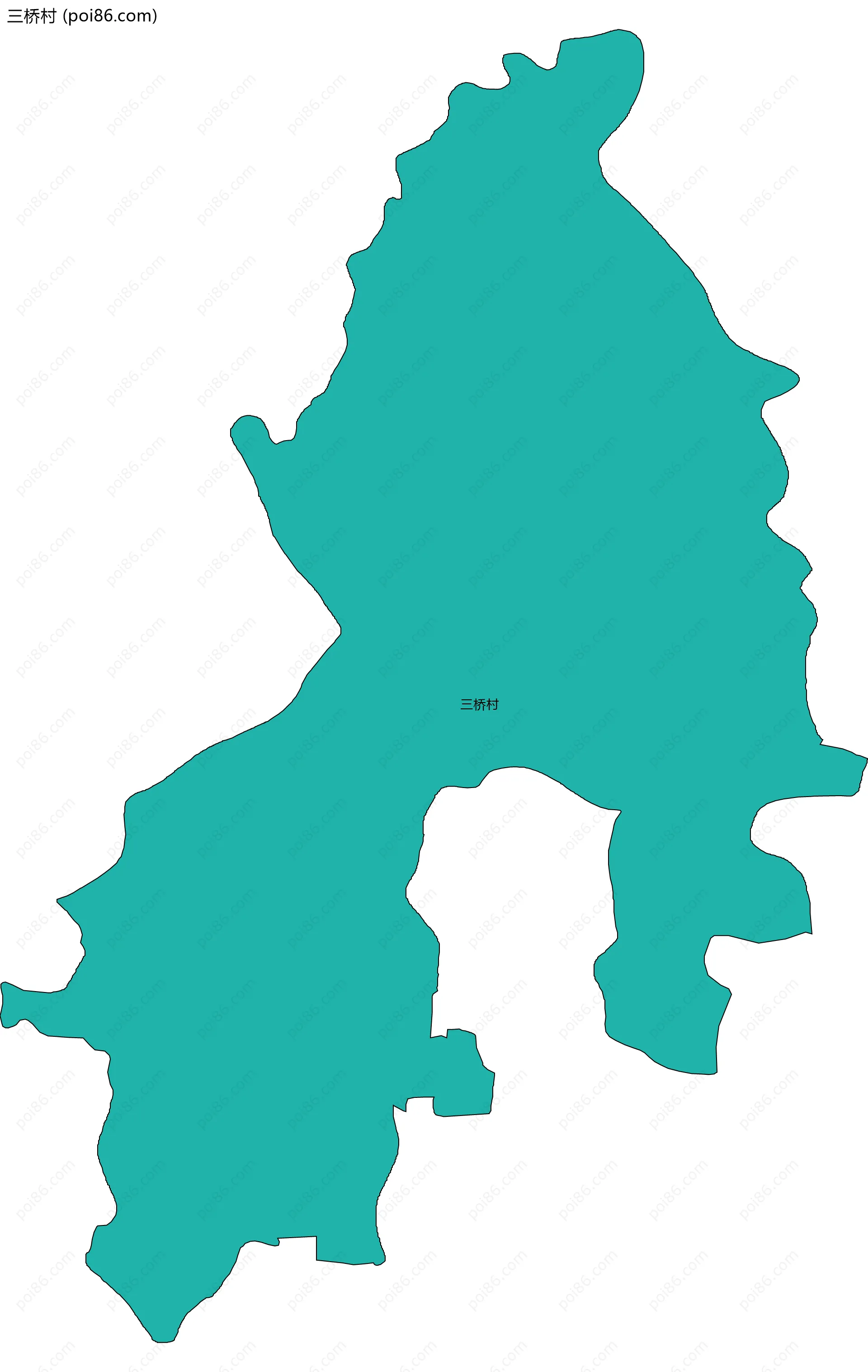 三桥村边界地图