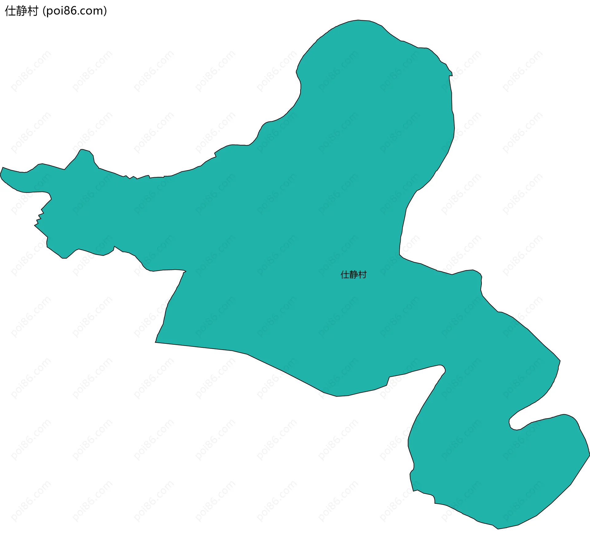 仕静村边界地图