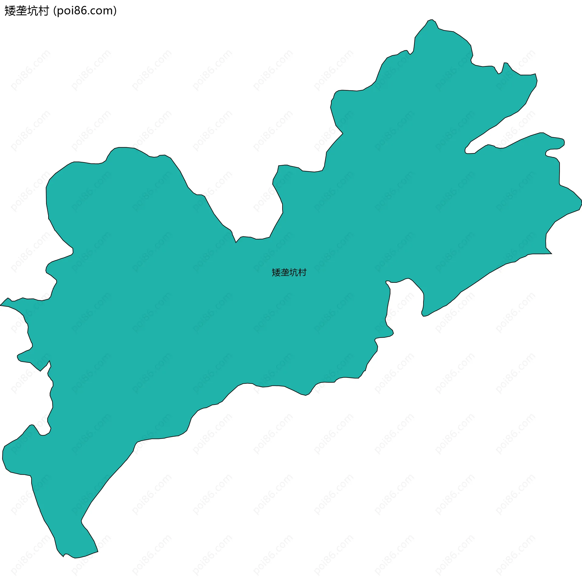 矮垄坑村边界地图
