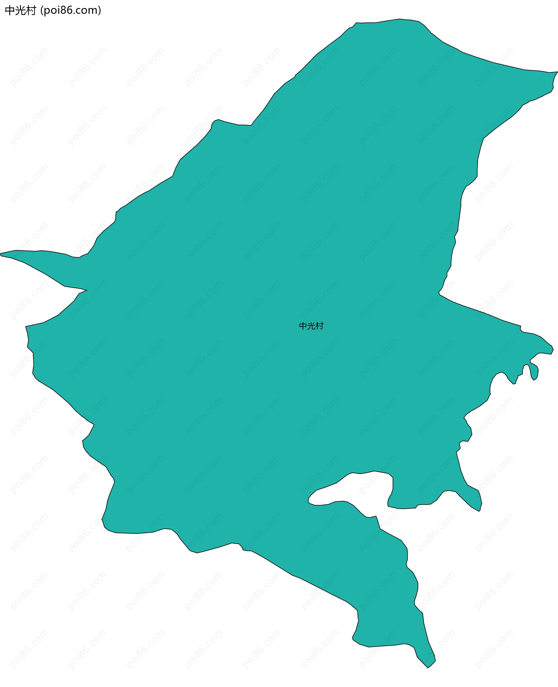 中光村边界地图