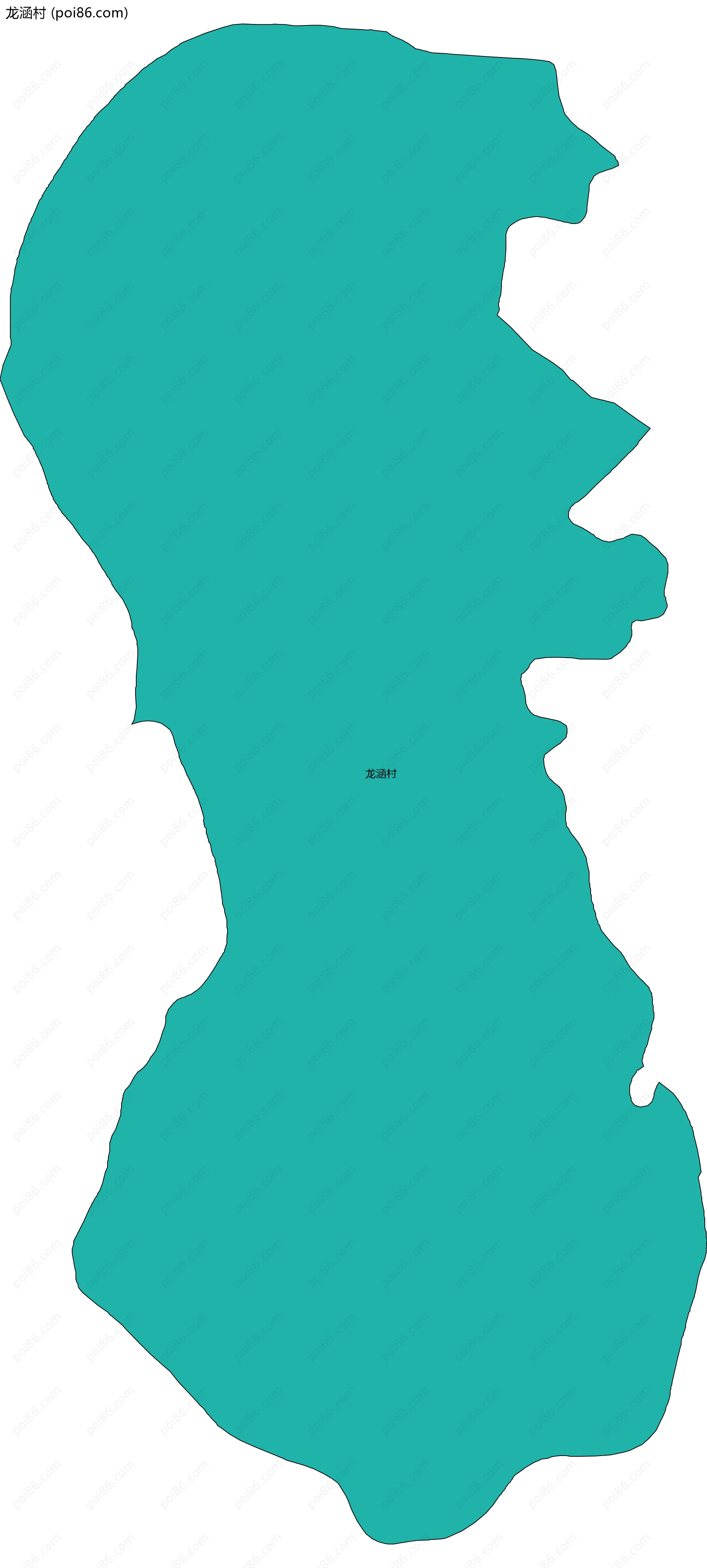 龙涵村边界地图