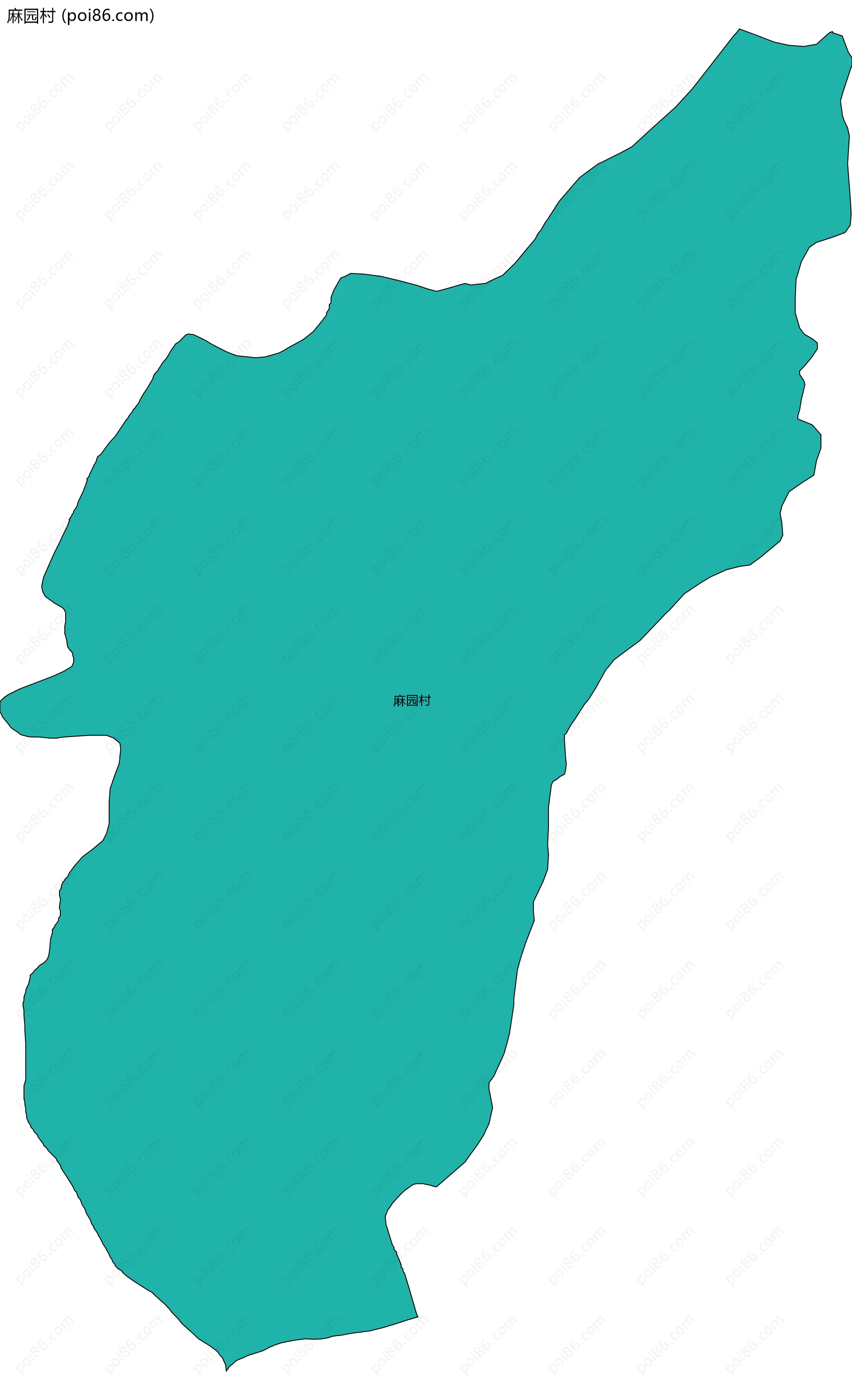 麻园村边界地图