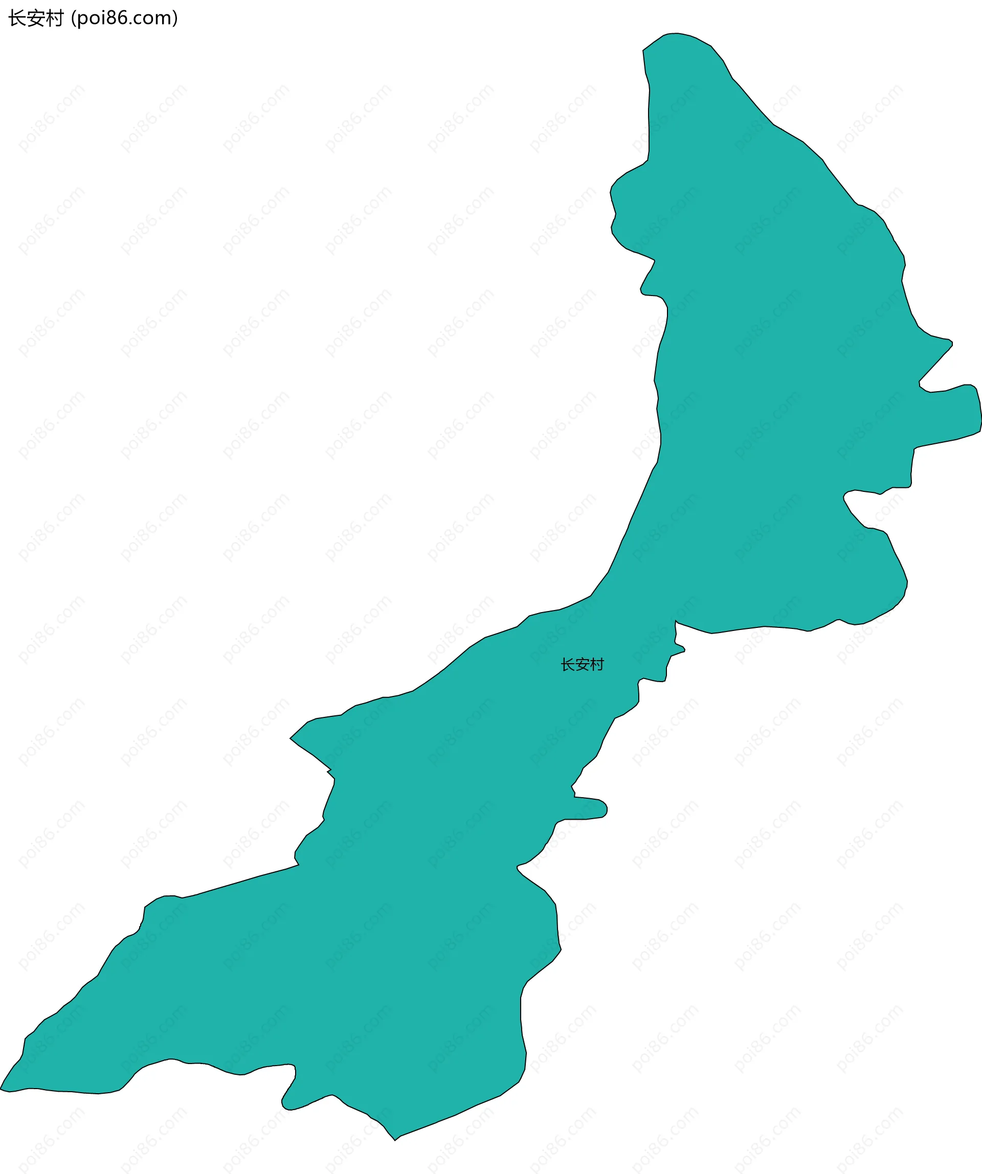 长安村边界地图