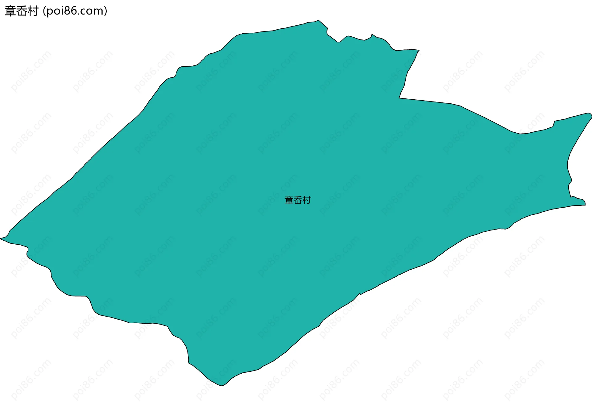 章岙村边界地图