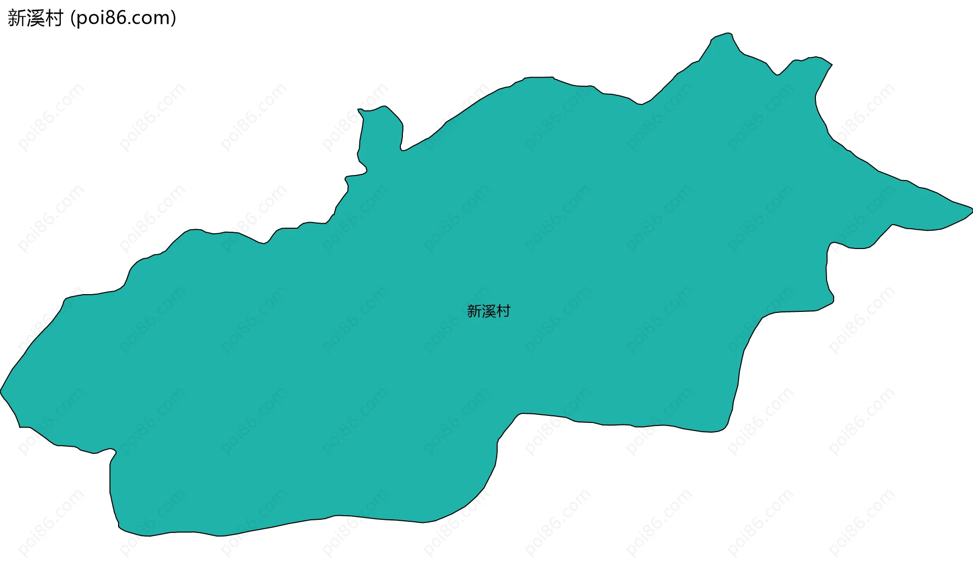 新溪村边界地图