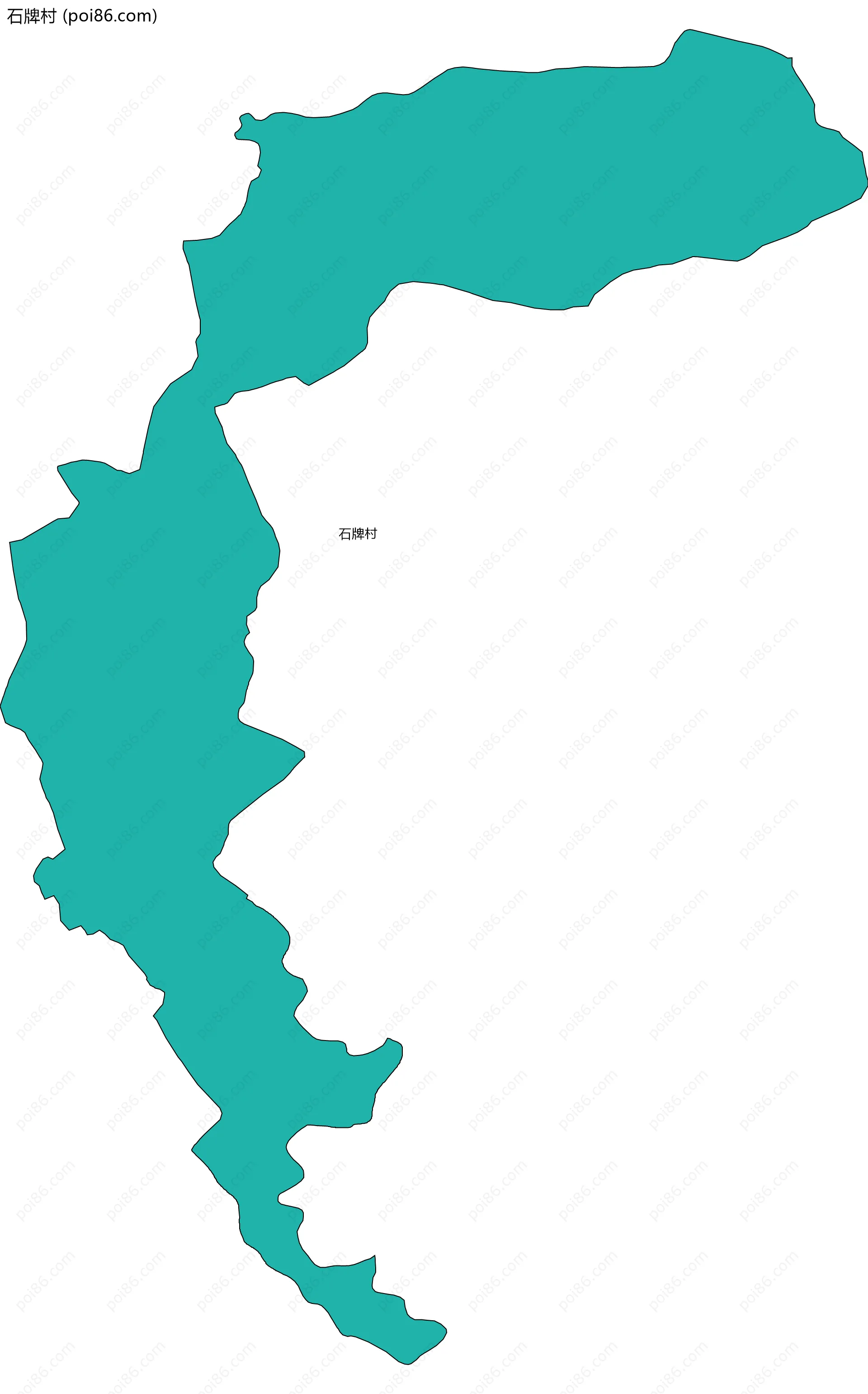 石牌村边界地图