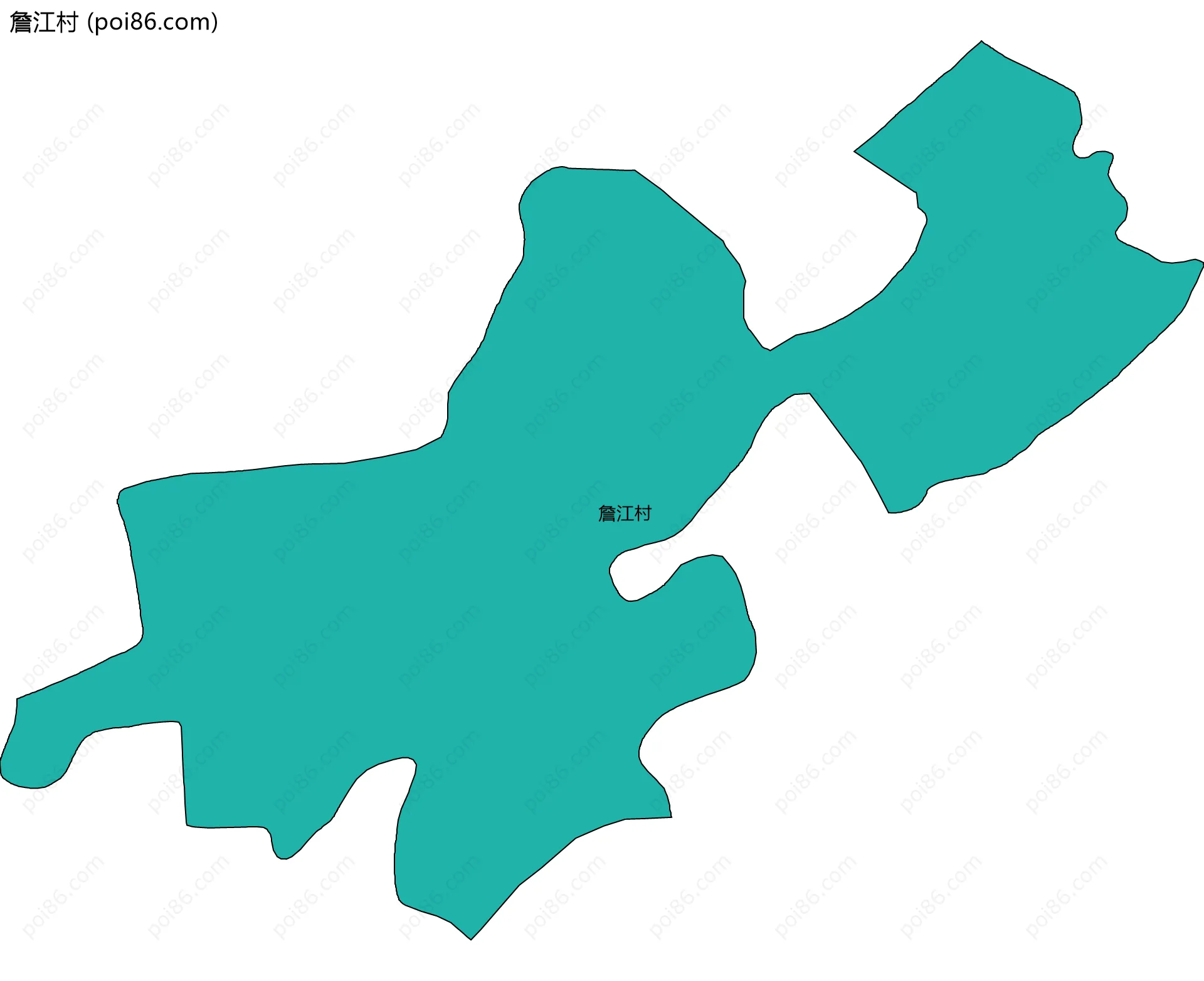 詹江村边界地图