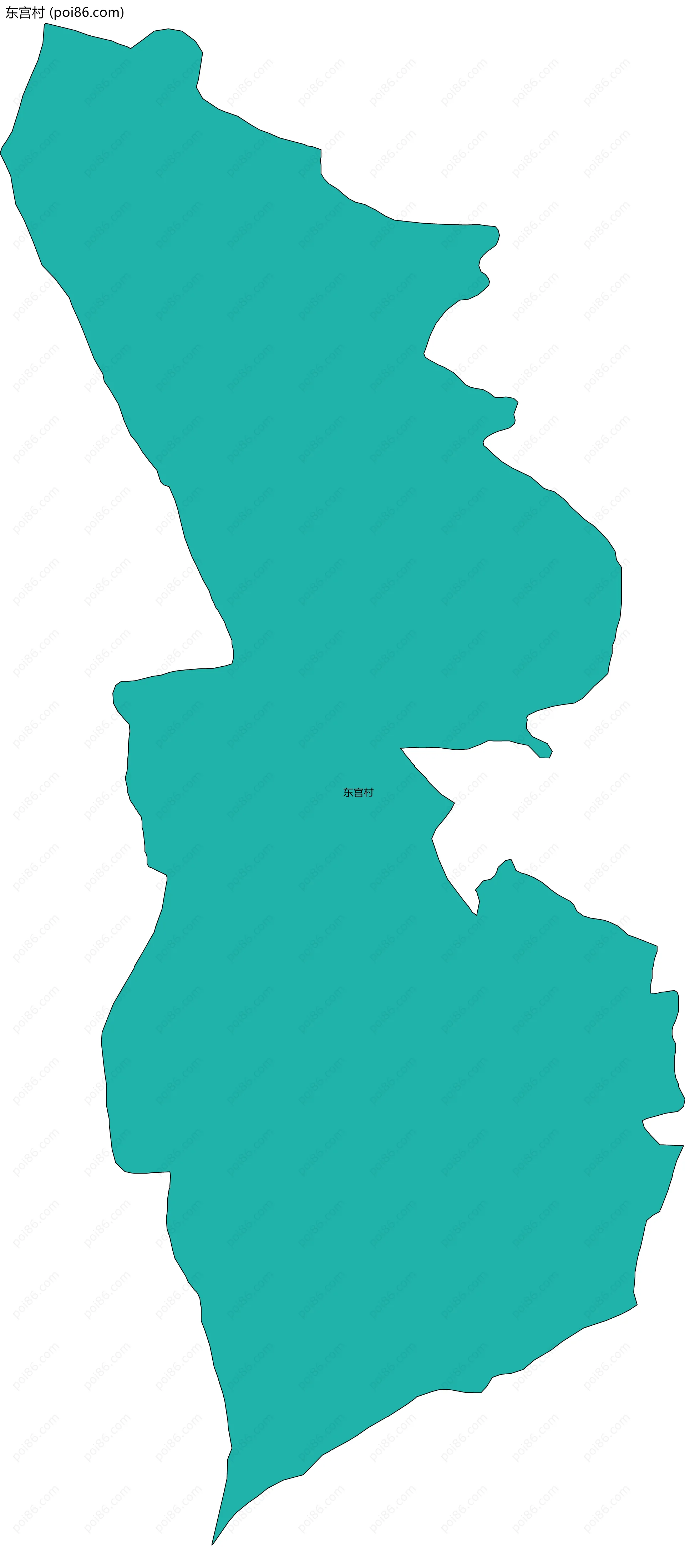 东宫村边界地图