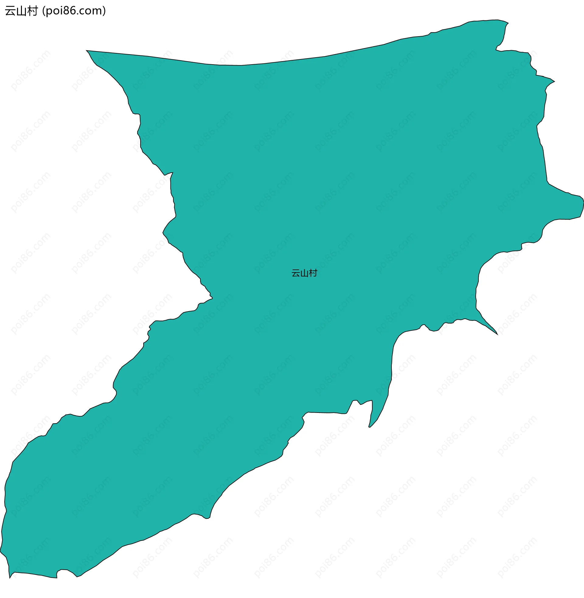 云山村边界地图