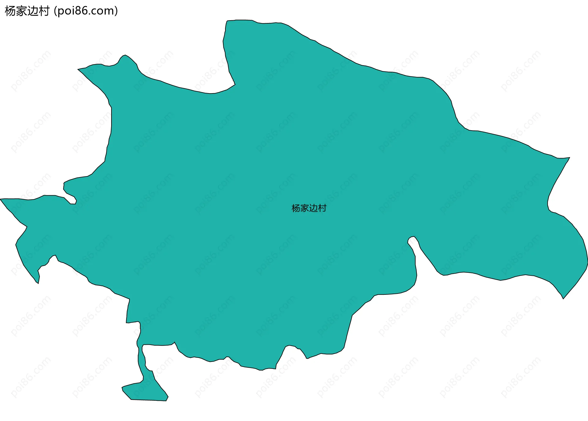杨家边村边界地图