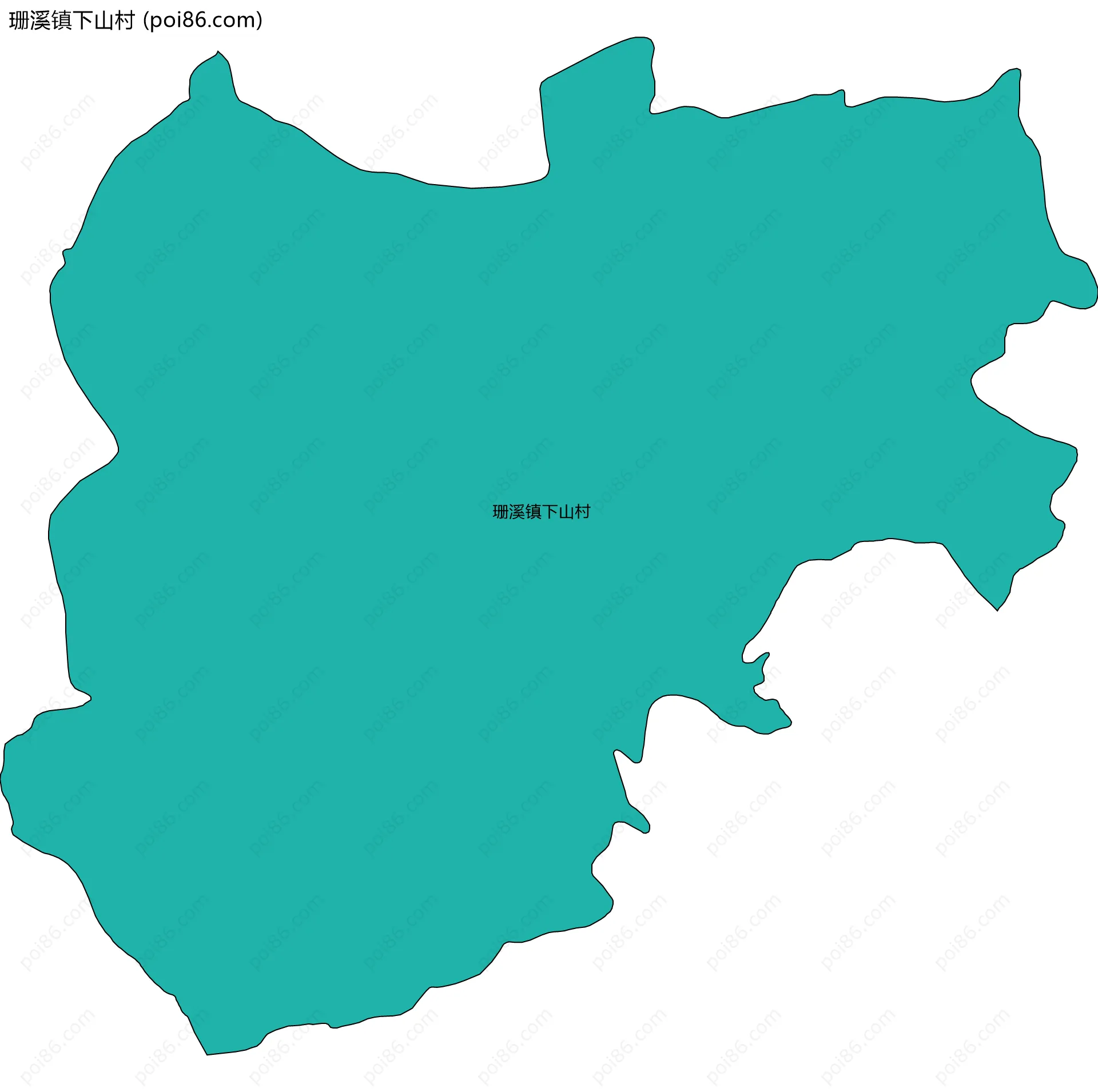 珊溪镇下山村边界地图