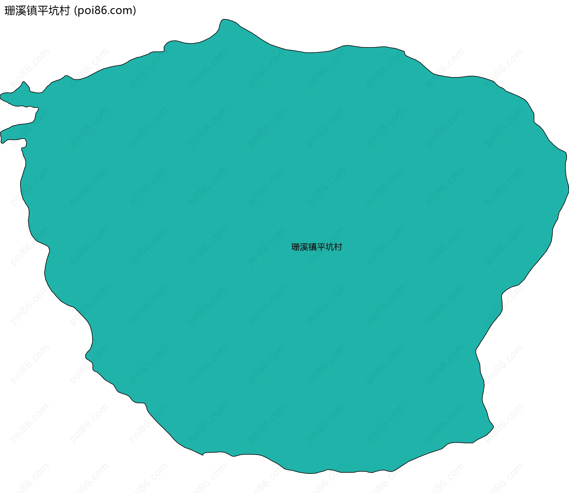 珊溪镇平坑村边界地图