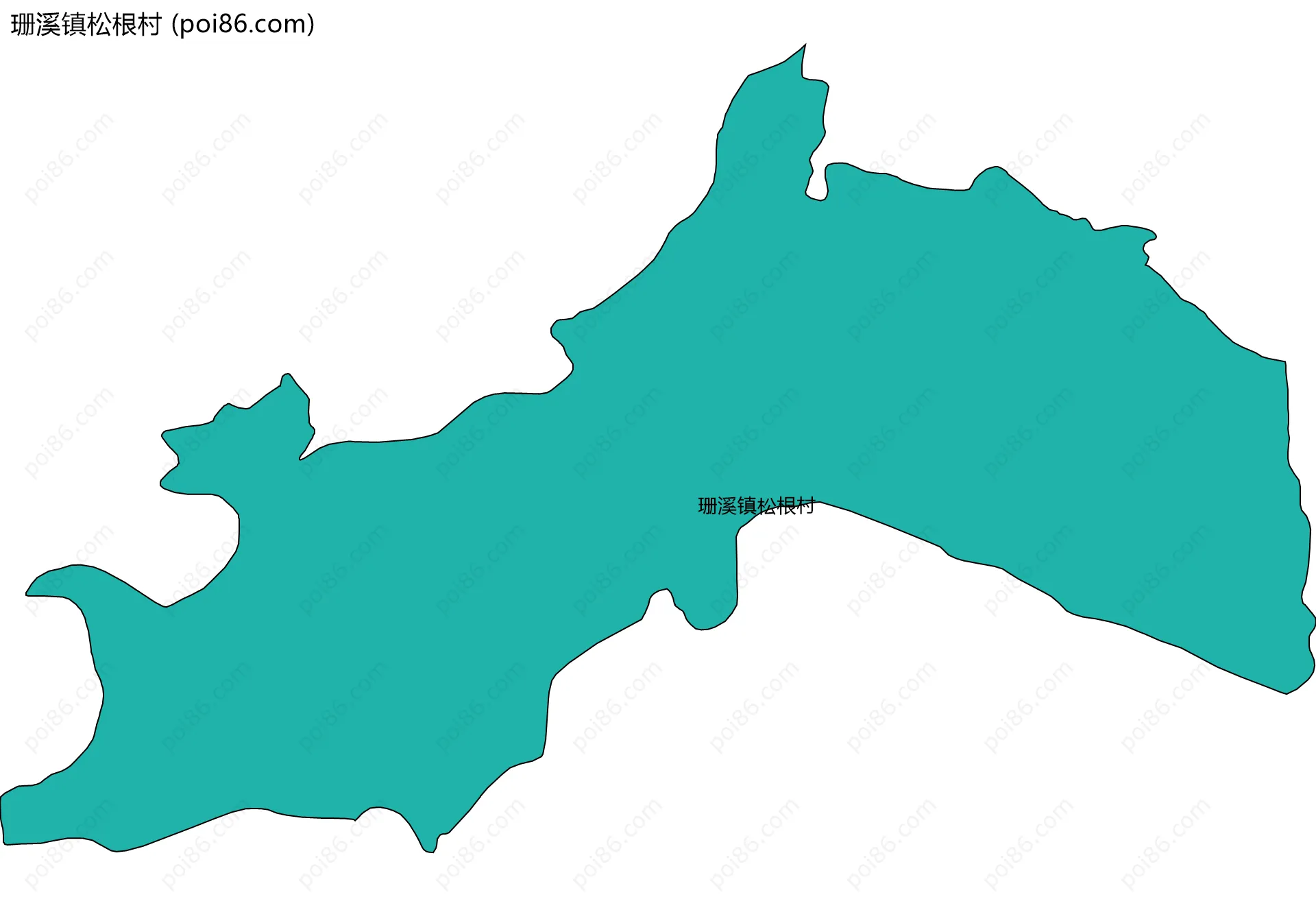 珊溪镇松根村边界地图