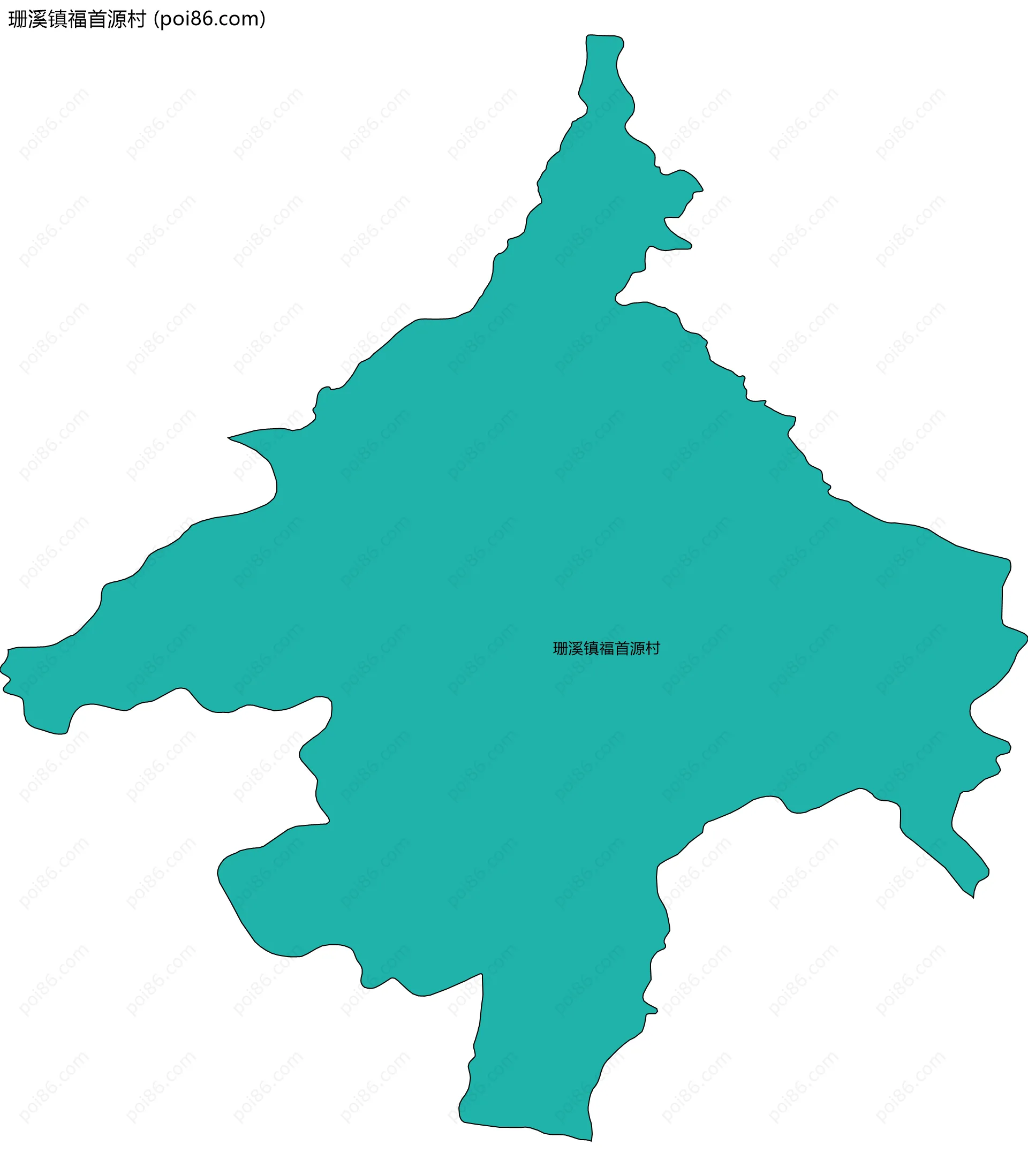 珊溪镇福首源村边界地图