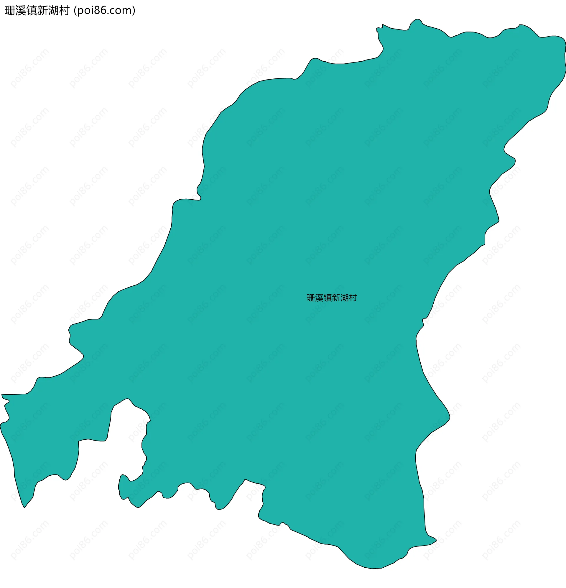 珊溪镇新湖村边界地图
