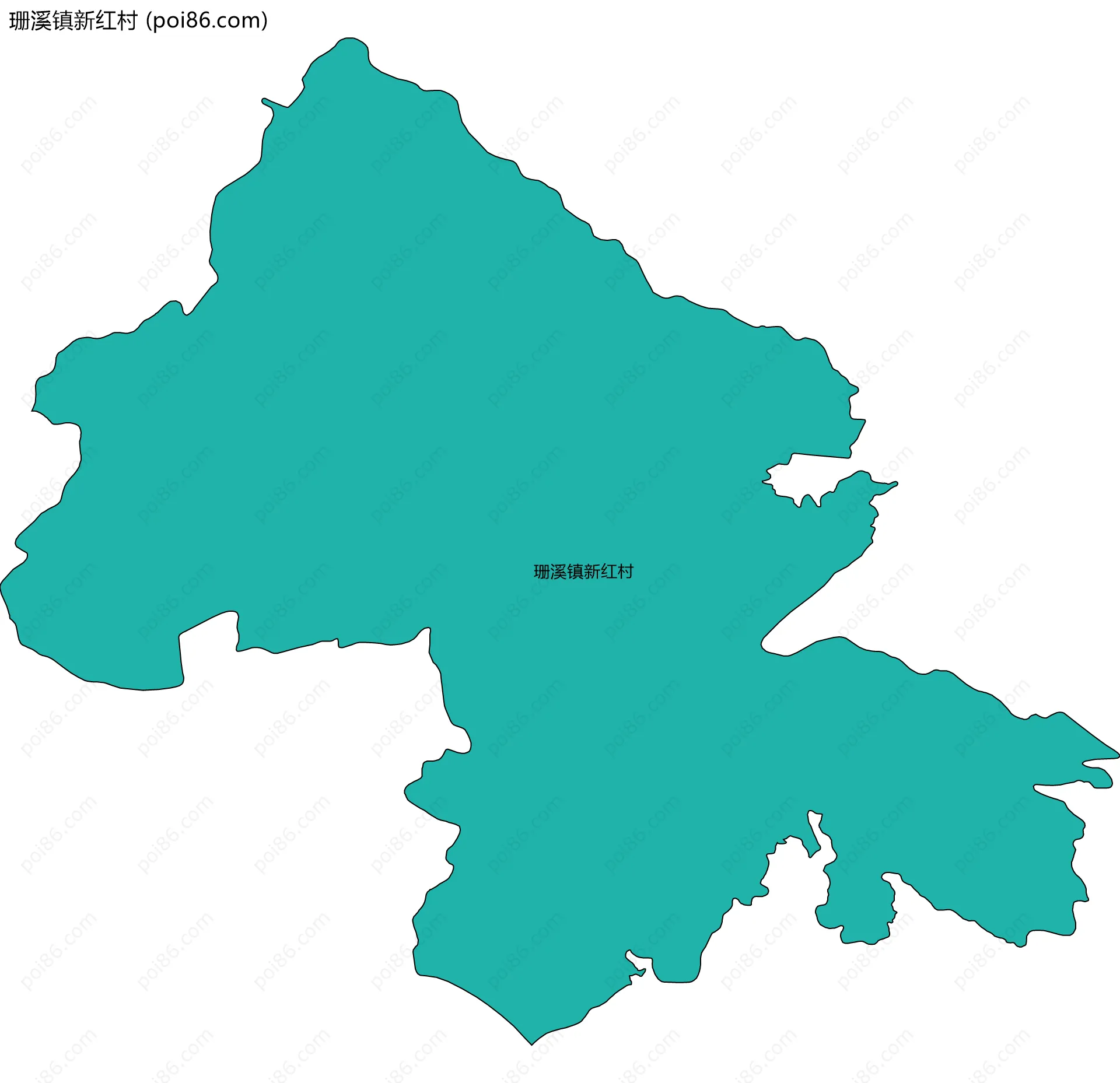 珊溪镇新红村边界地图
