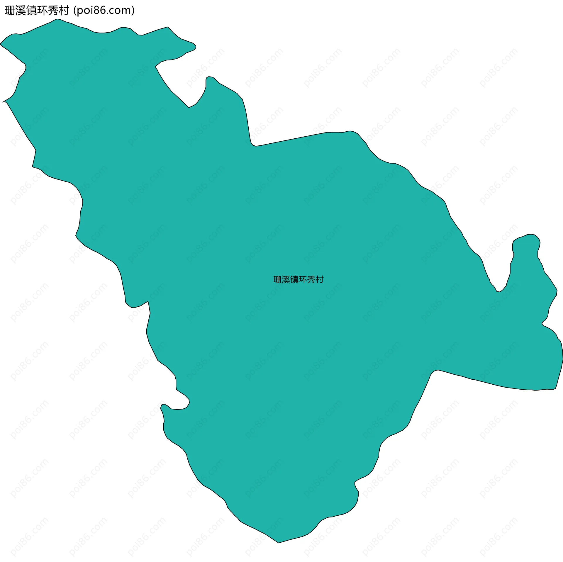 珊溪镇环秀村边界地图