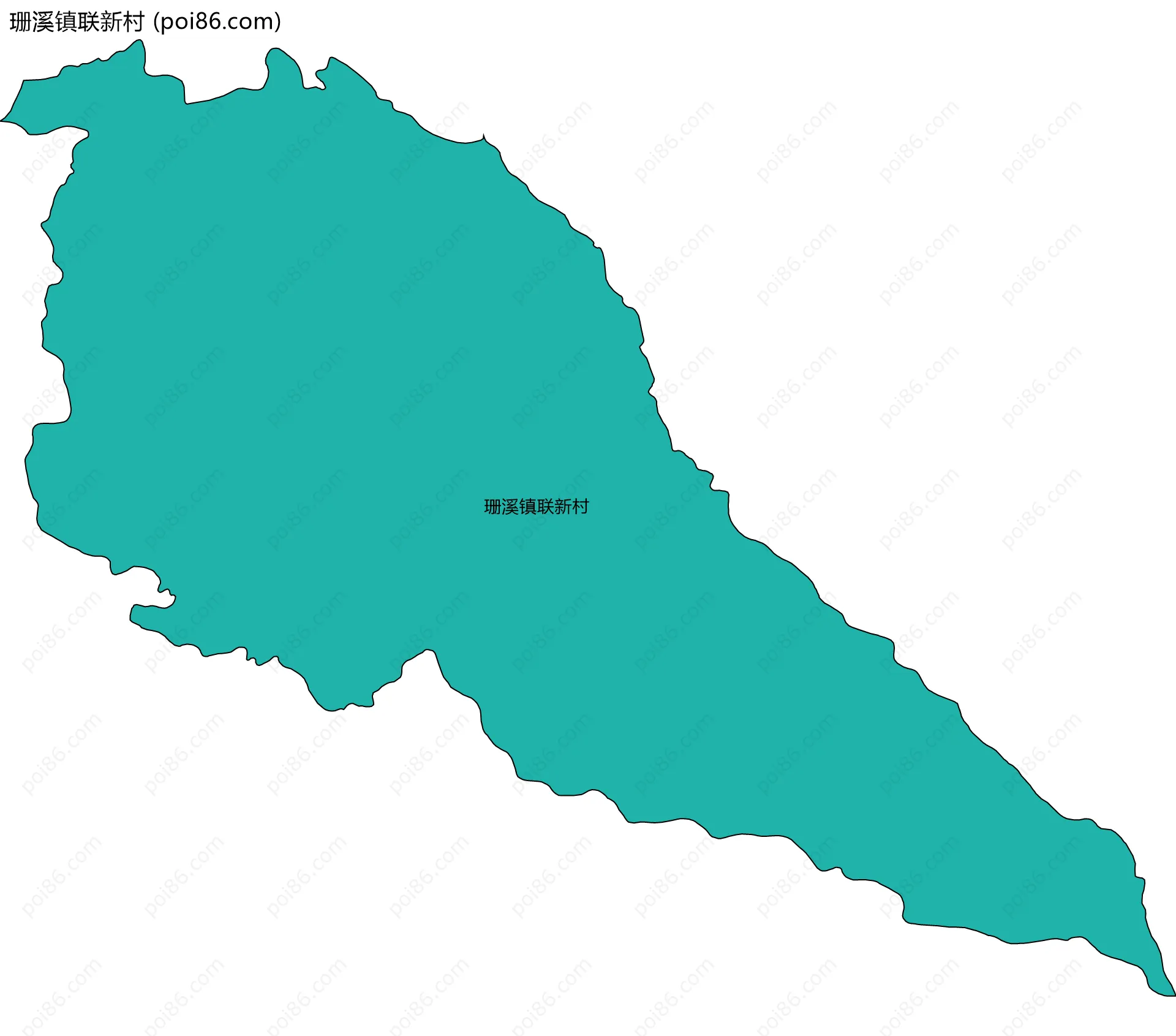 珊溪镇联新村边界地图