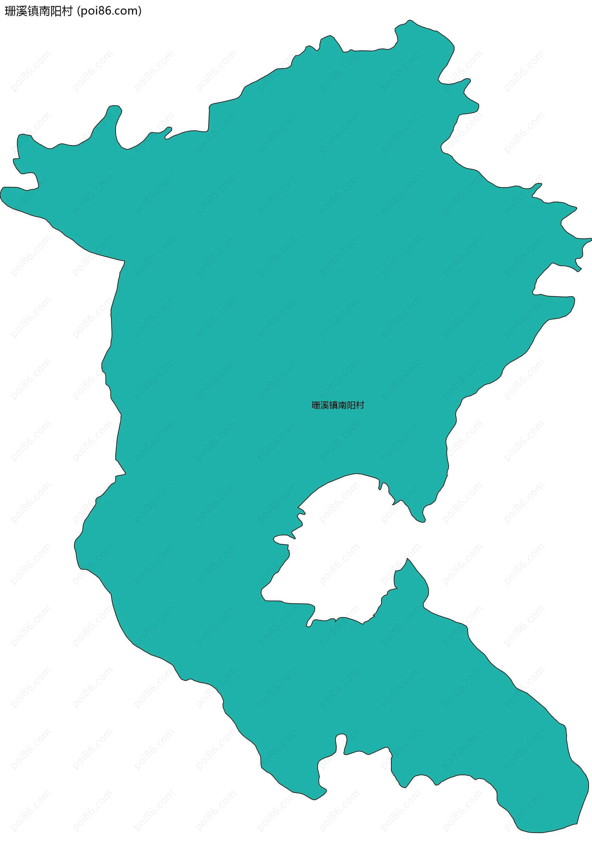 珊溪镇南阳村边界地图