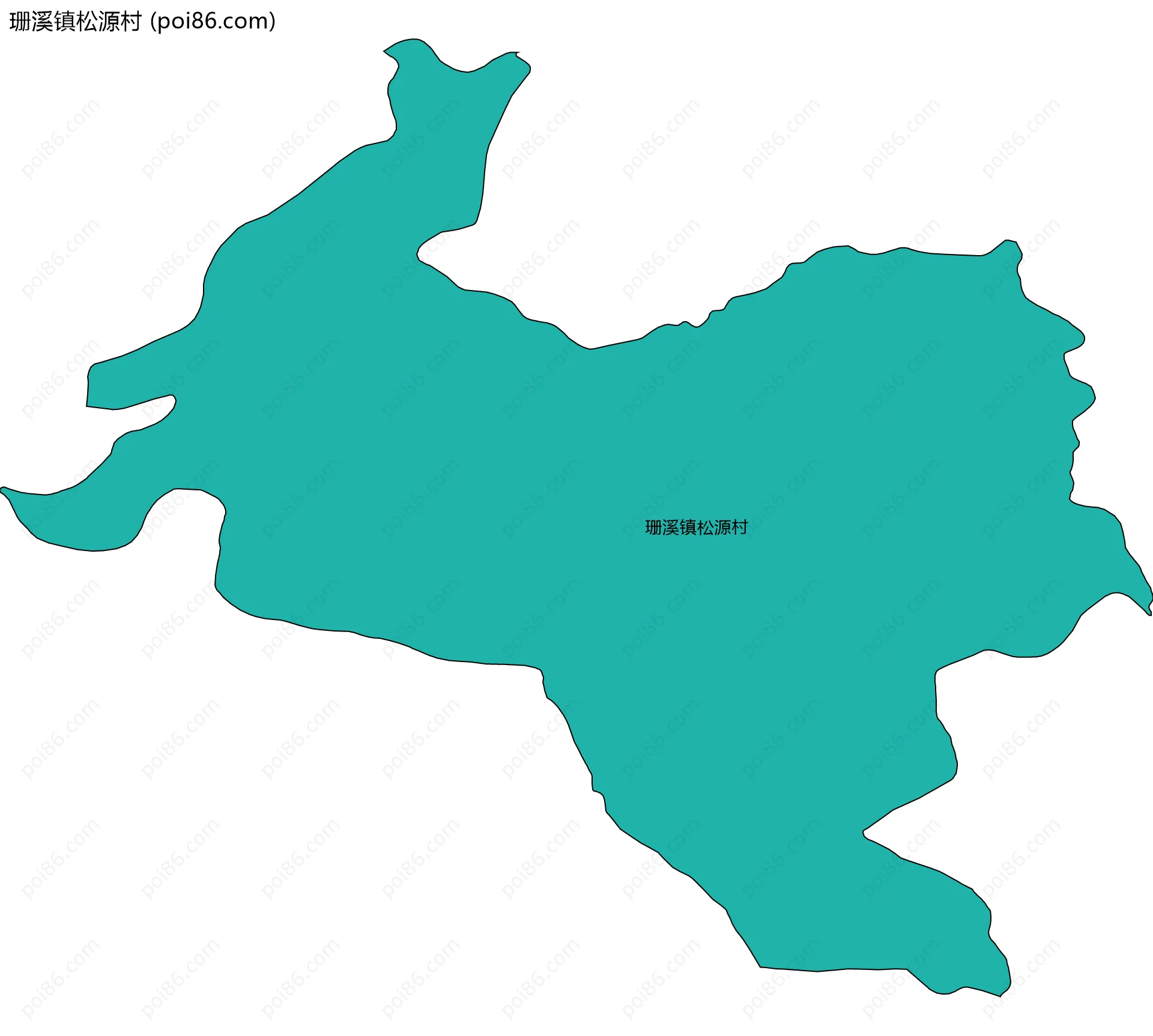 珊溪镇松源村边界地图