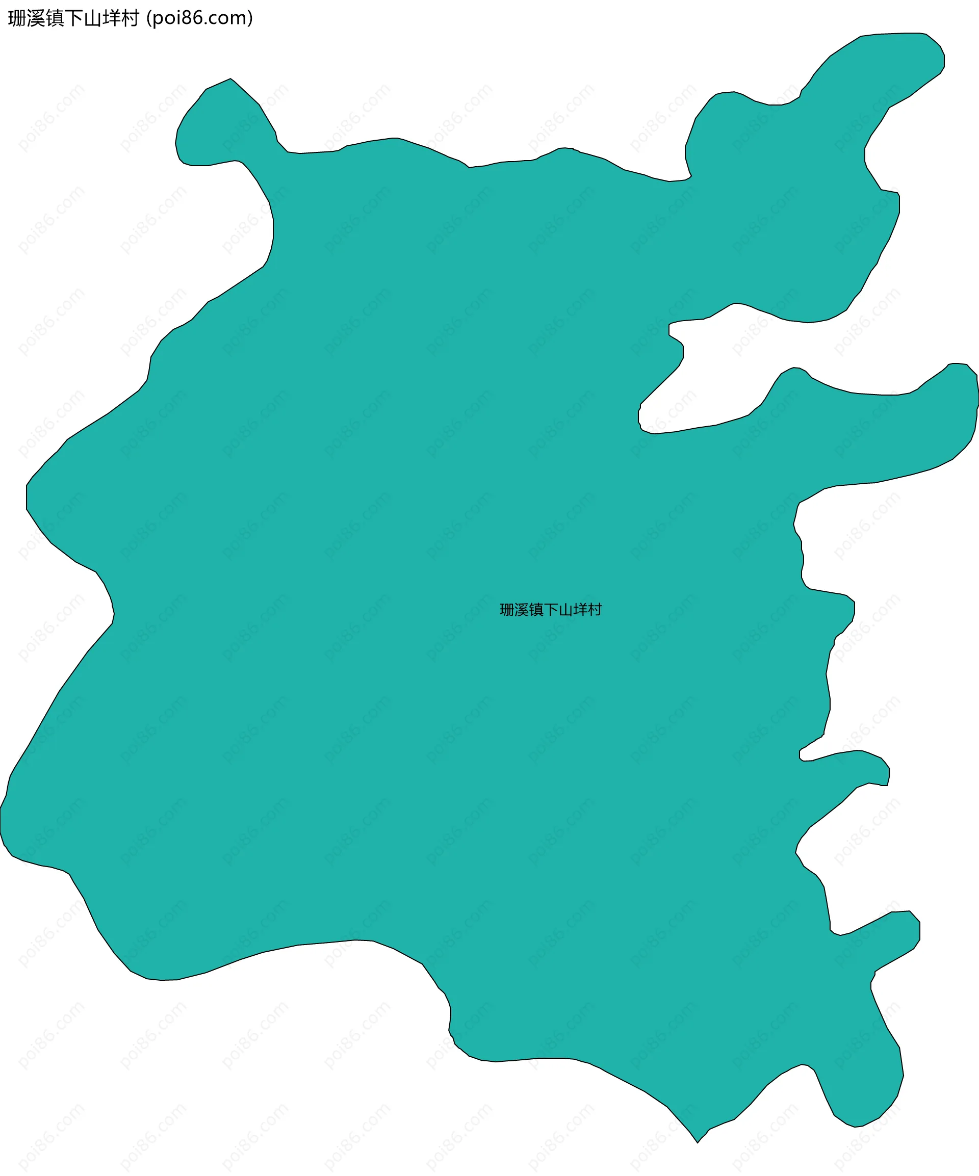 珊溪镇下山垟村边界地图