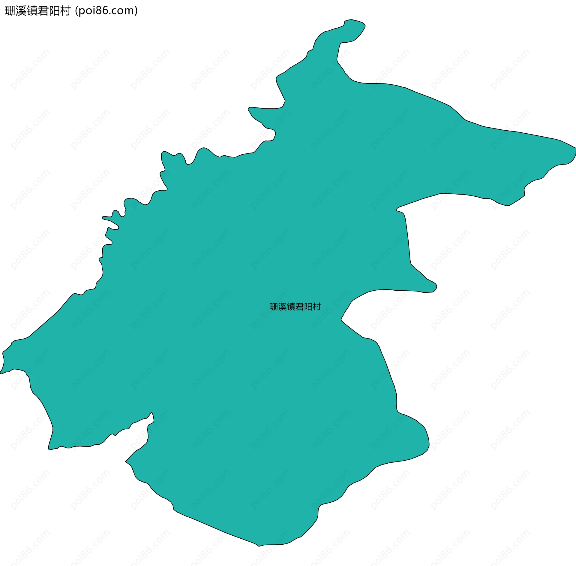 珊溪镇君阳村边界地图