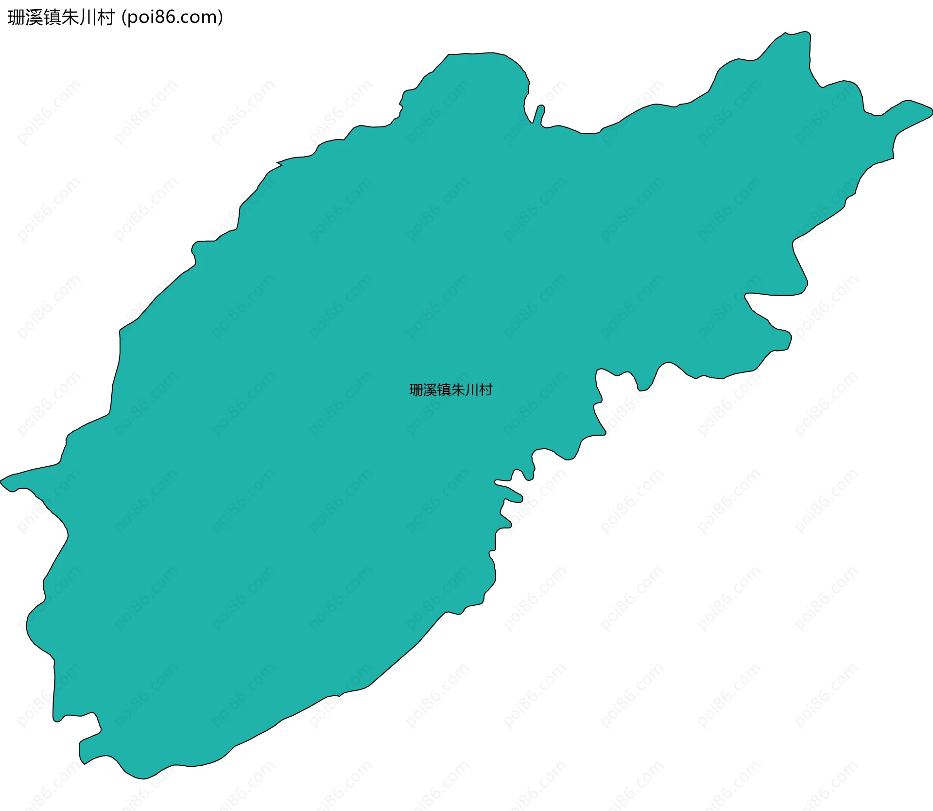 珊溪镇朱川村边界地图