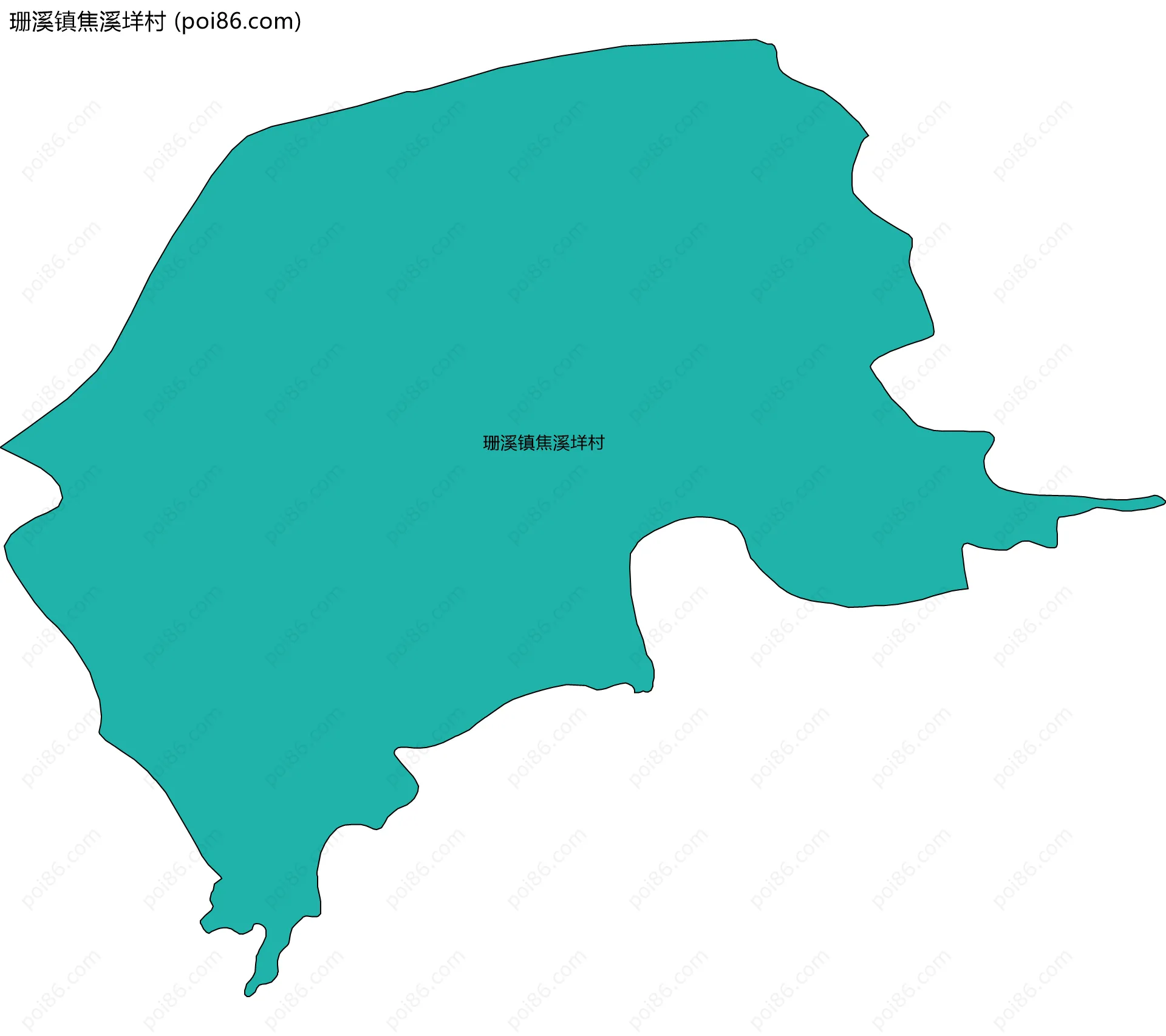 珊溪镇焦溪垟村边界地图