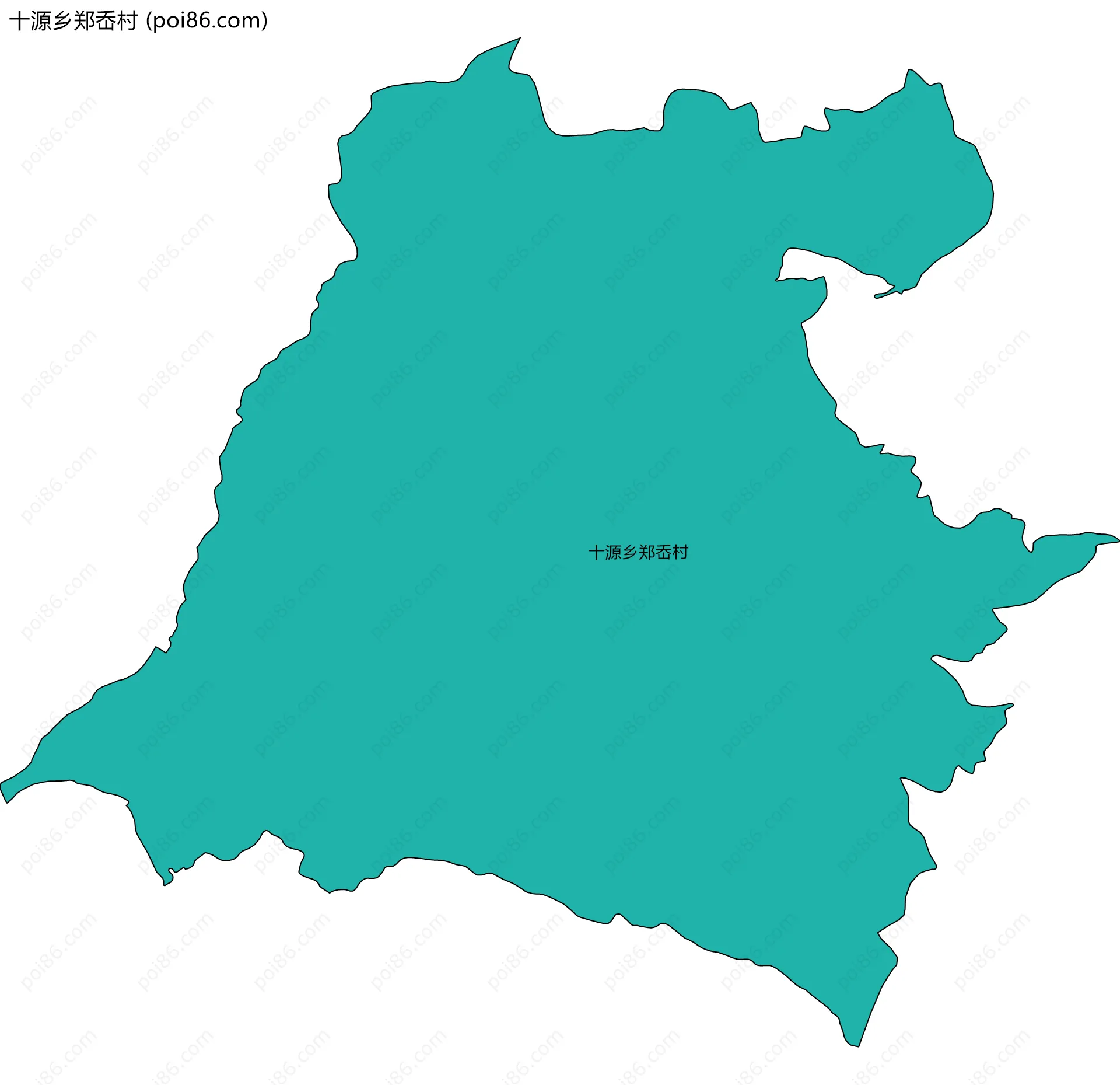 十源乡郑岙村边界地图