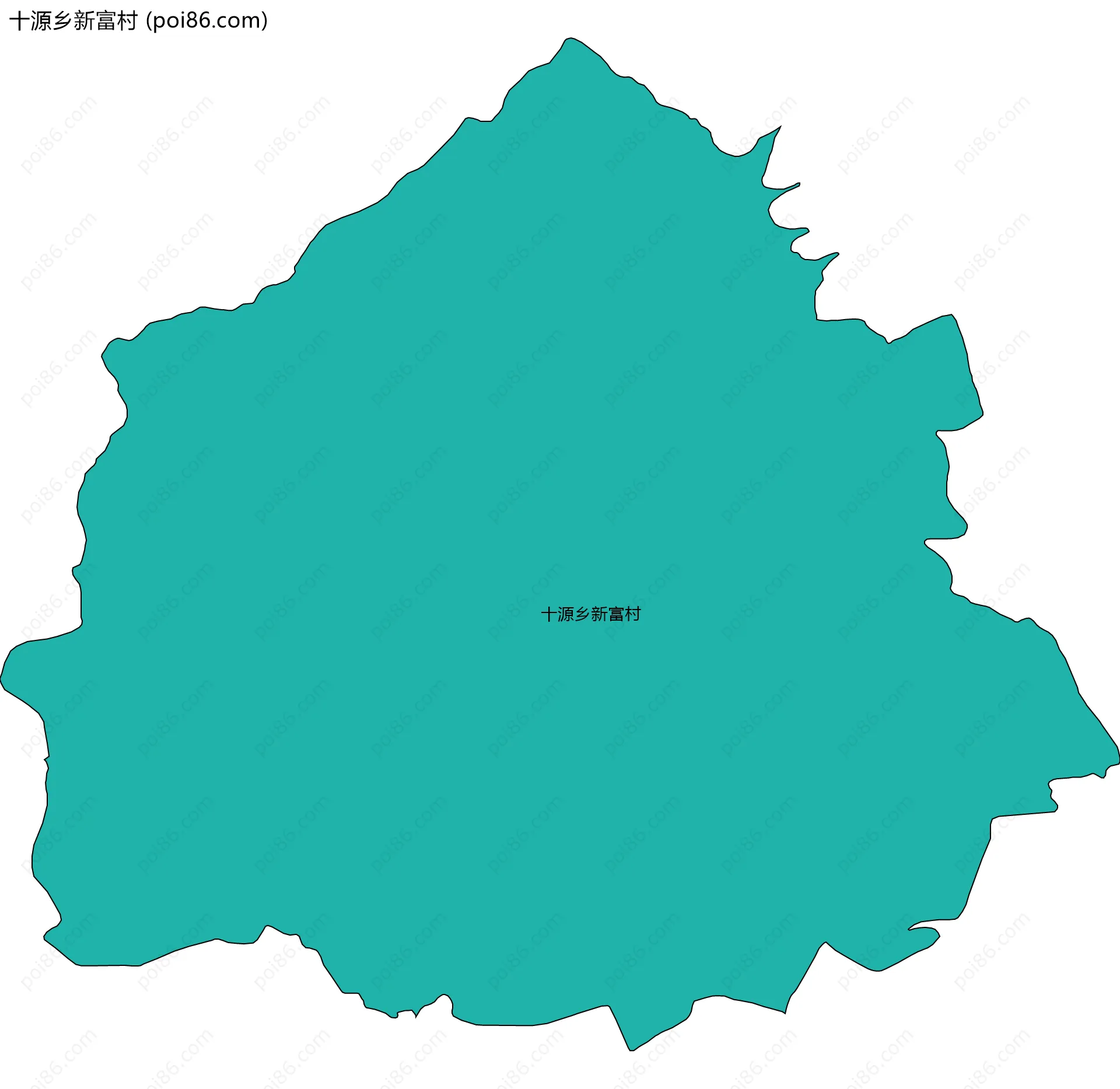 十源乡新富村边界地图