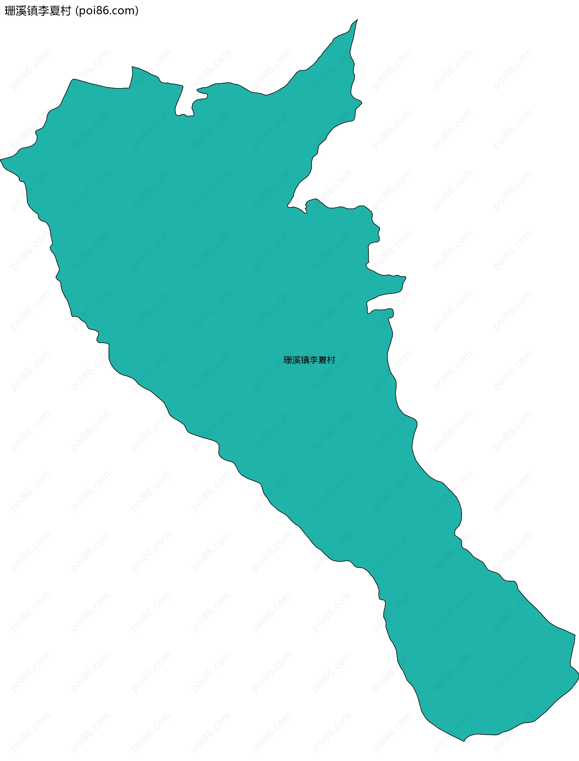 珊溪镇李夏村边界地图