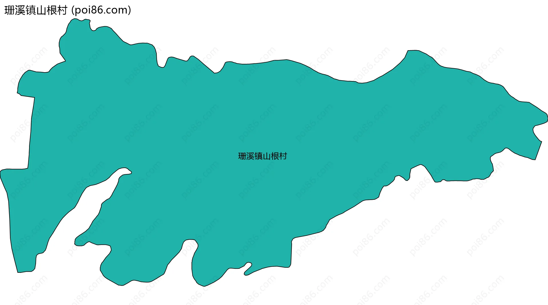 珊溪镇山根村边界地图