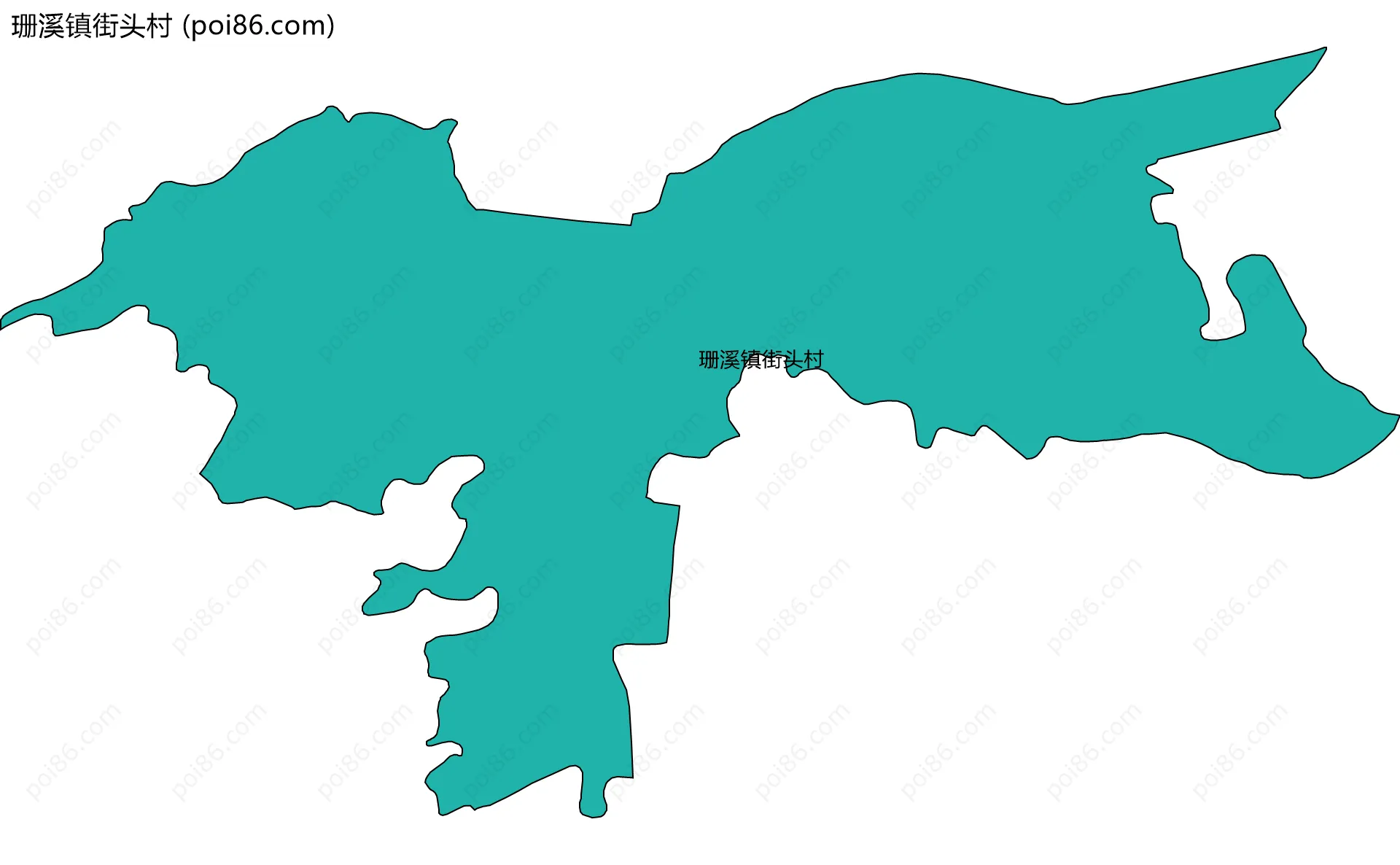 珊溪镇街头村边界地图